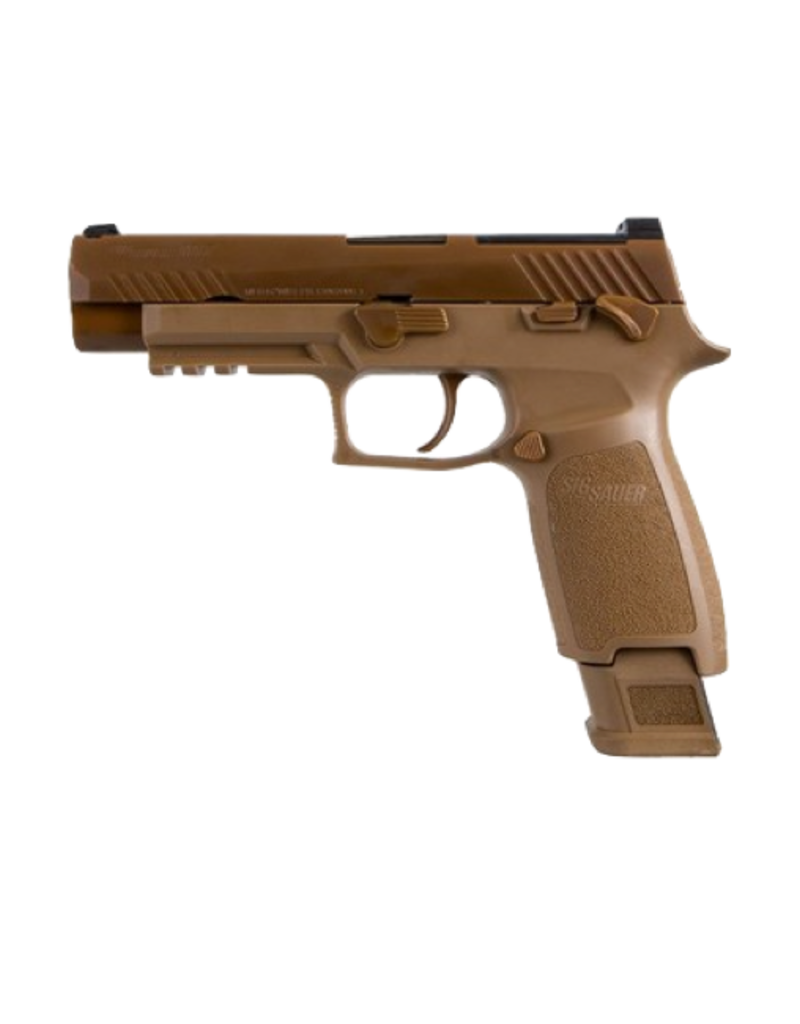 Sig Sauer SIG SAUER P320 M17 SURPLUS, # UDM17-9-SURPLUS, 9MM, 4.7”, 17RD, COYOTE, SIGLITE NIGHT SIGHTS, OPTIC READY, THUMB SAFETY, SURPLUS