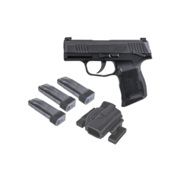 Sig Sauer SIG SAUER P365 TACPAC, #365-9-BXR3-MS-TACPAC, 9MM, MANUAL SAFETY, 3-12RD MAGAZINES, HOLSTER