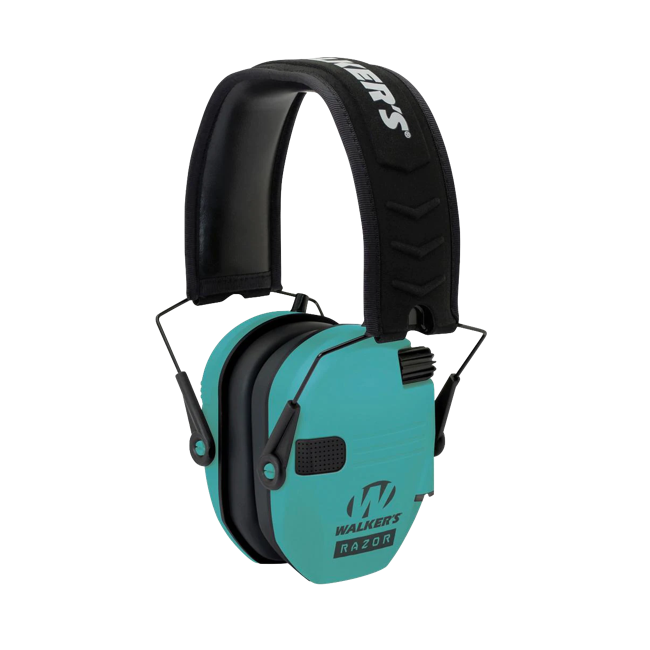 WALKER’S RAZOR ELECTRONIC EARMUFF, GWPRSEMLTL, TEAL PINT & PISTOL