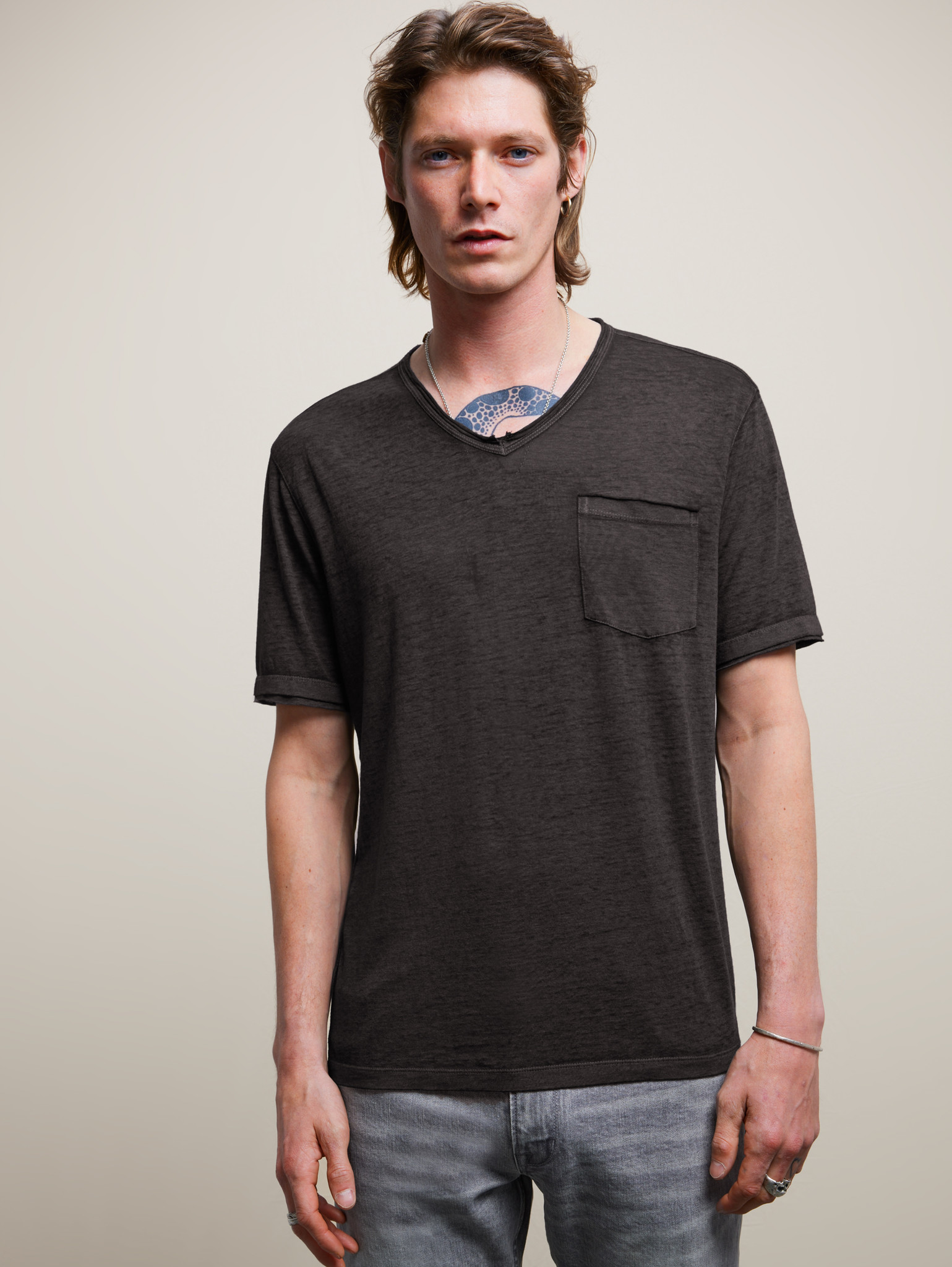JOHN VARVATOS V Neck Tee - Moltisanti 
