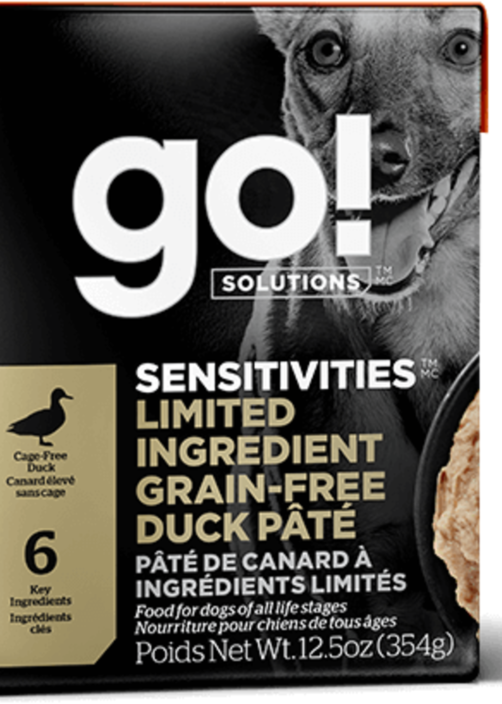 Go! Solutions GO Sensitivities LID Grain Free Duck Dog 12.5oz