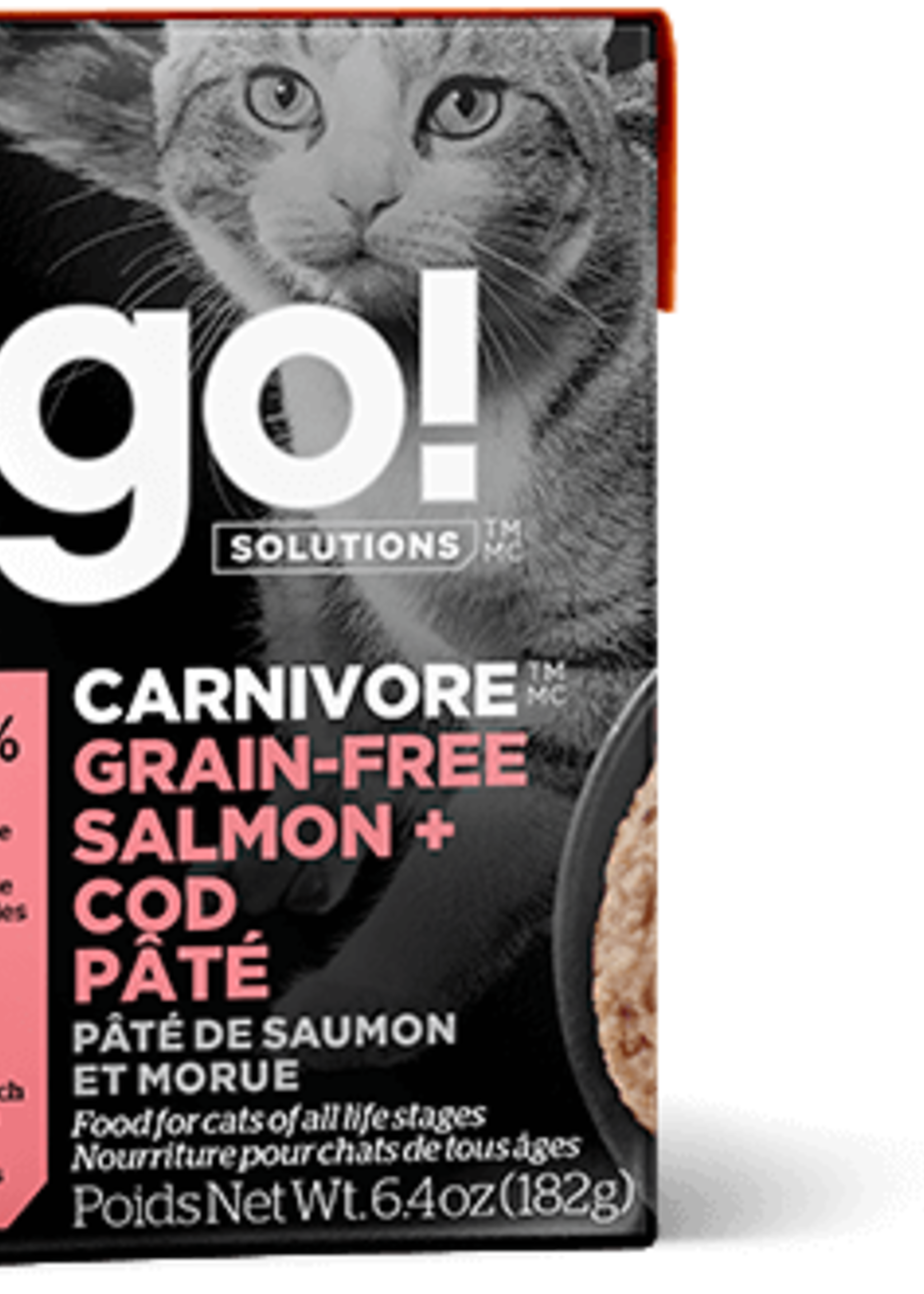 Go! Solutions GO! Cat Carnivore Grain Free Salmon Cod Pate Cat 6.4oz