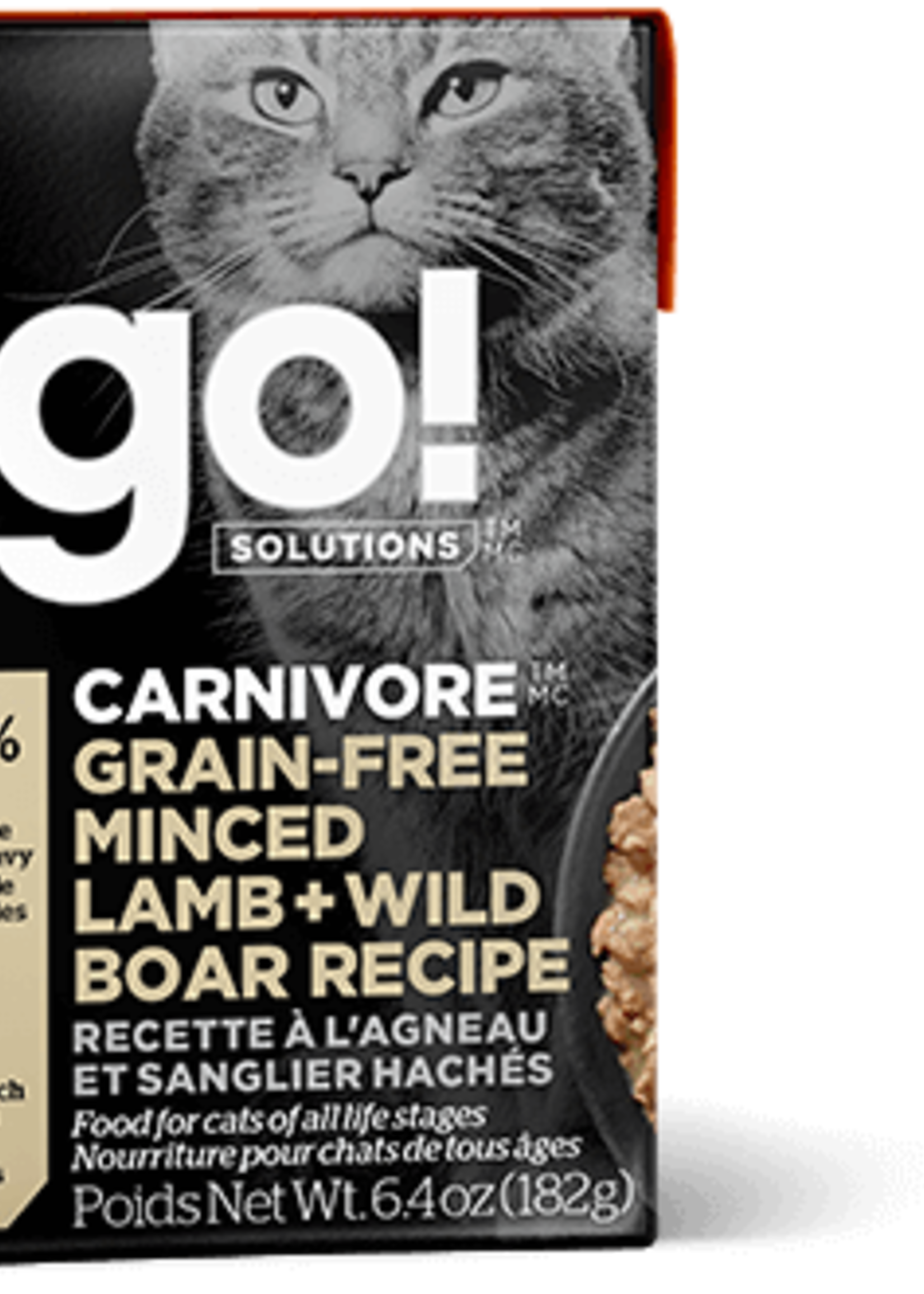 Go! Solutions GO! Cat Carnivore Grain Free Minced Lamb & Wild Boar Cat 6.4oz