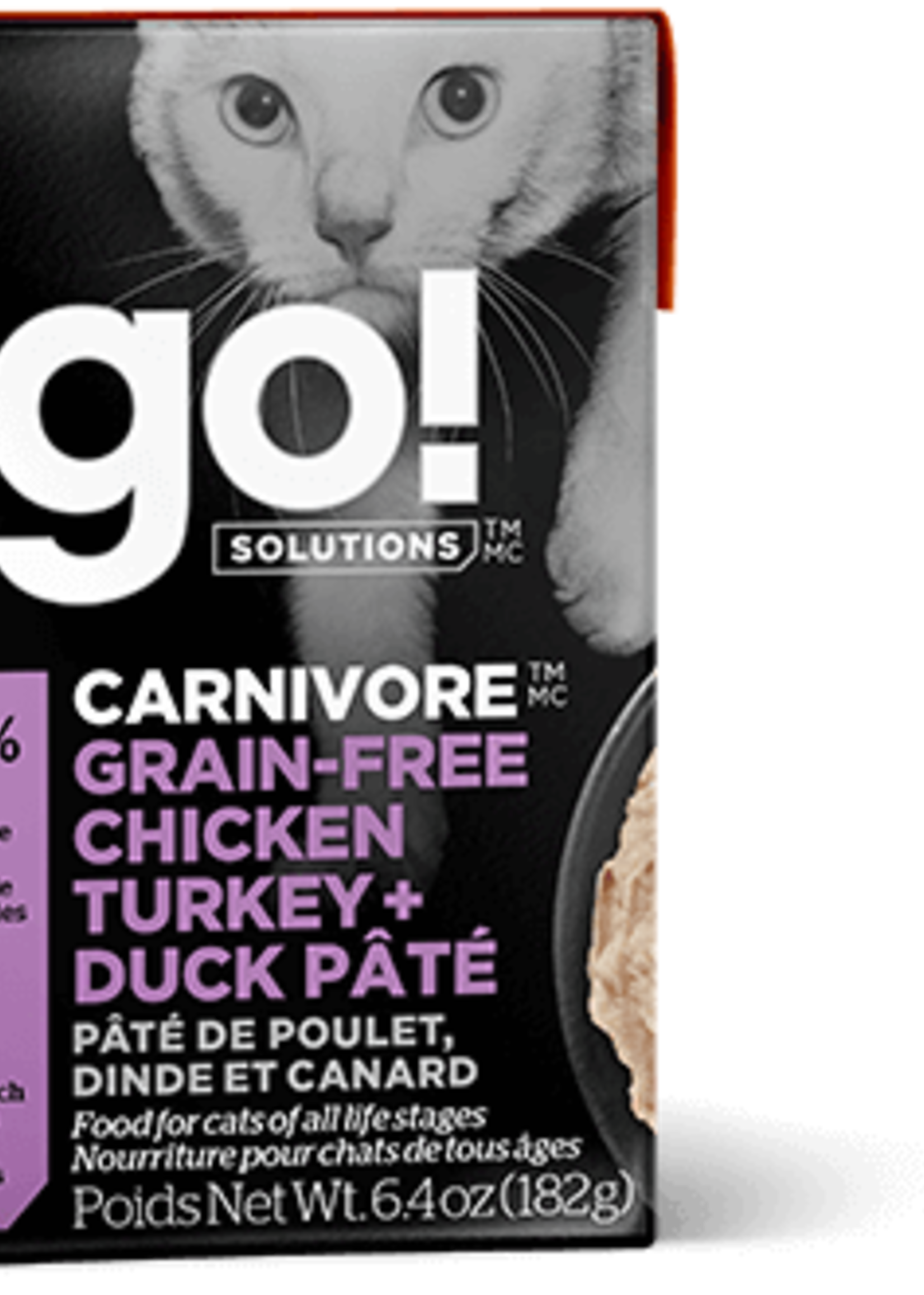 Go! Solutions GO! Cat Carnivore GF Chicken Turkey Duck Pate Cat 6.4oz
