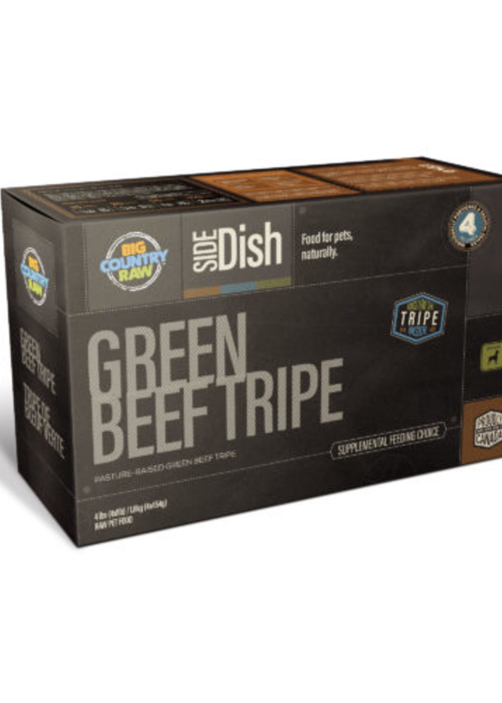 Big Country Raw Green Beef Tripe Side Dish Carton 4lbs Heritage Pet