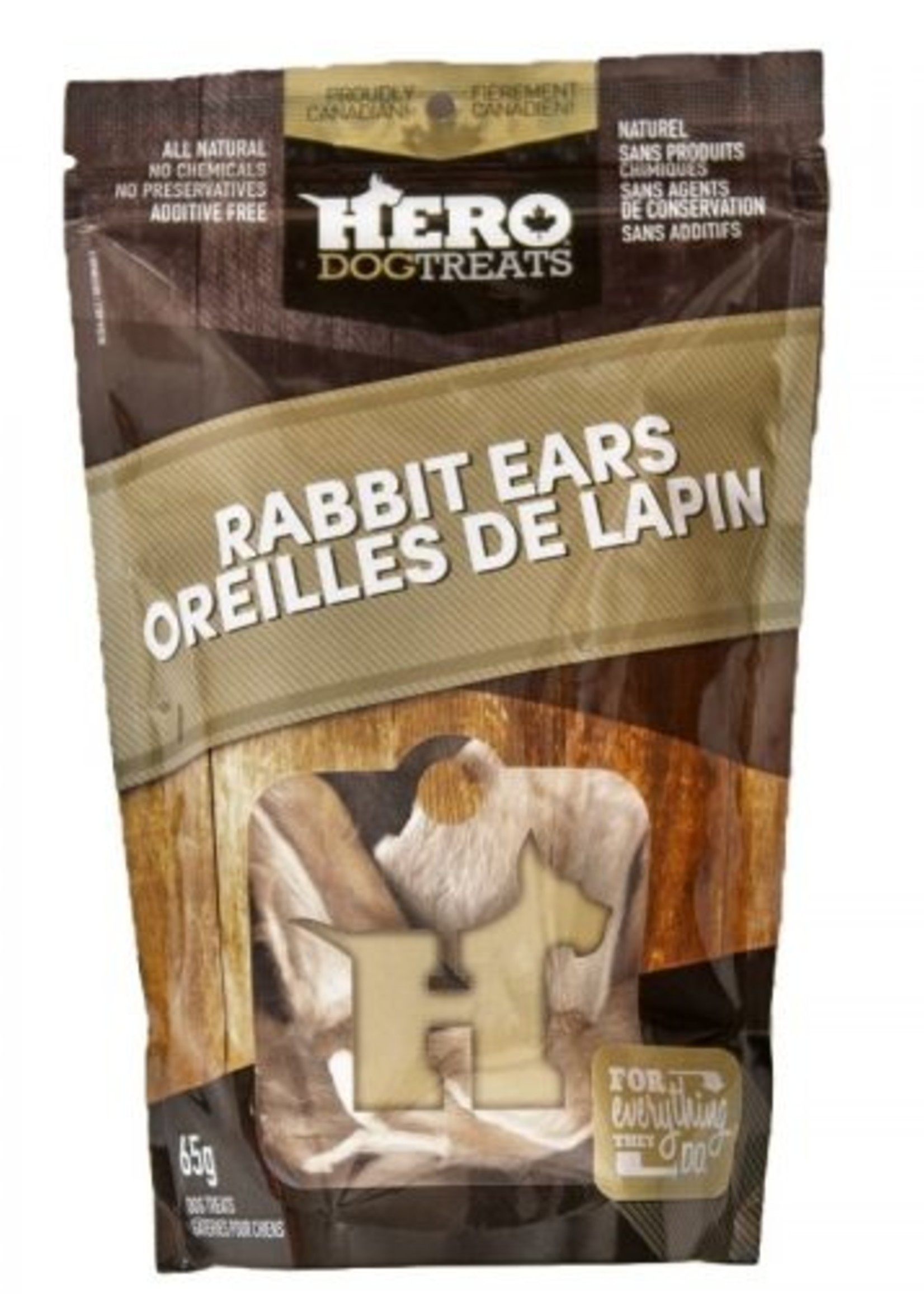 Hero Dehydrated Rabbit Ears 65 g