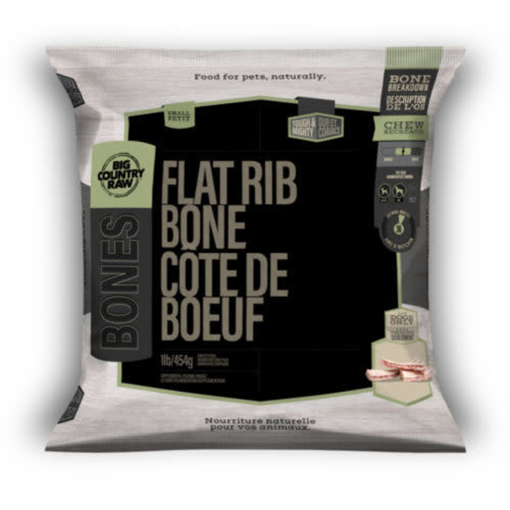 Big Country Raw Big Country Raw Flat Rib Bone Small 1 lb