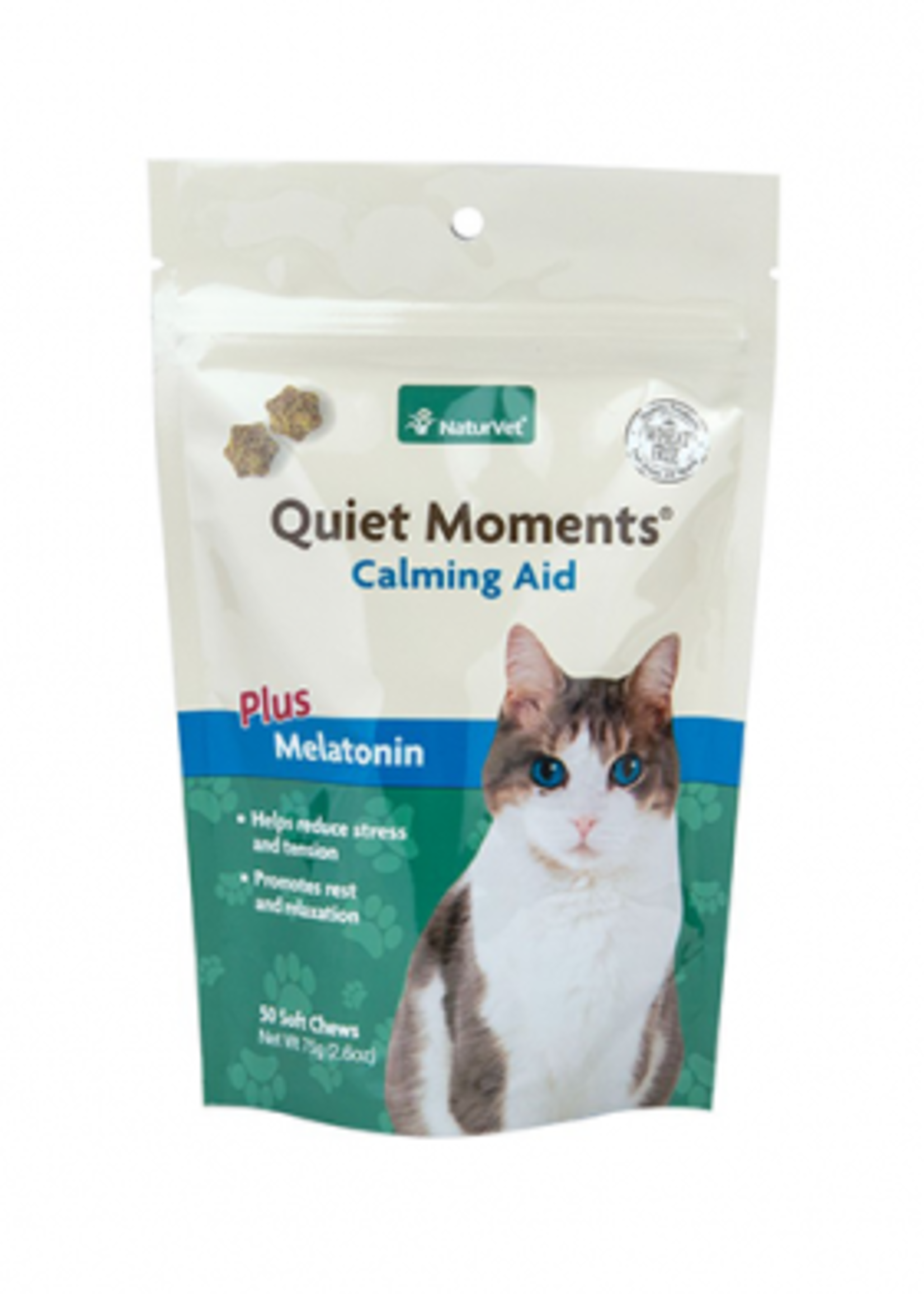 NaturVet Naturvet Quiet Moments Calming Aid Melatonin 50 Soft Chews Cat