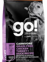 Go! Solutions GO! Dog Carnivore Grain Free Turkey Chicken Duck Senior 3.5lbs Dog