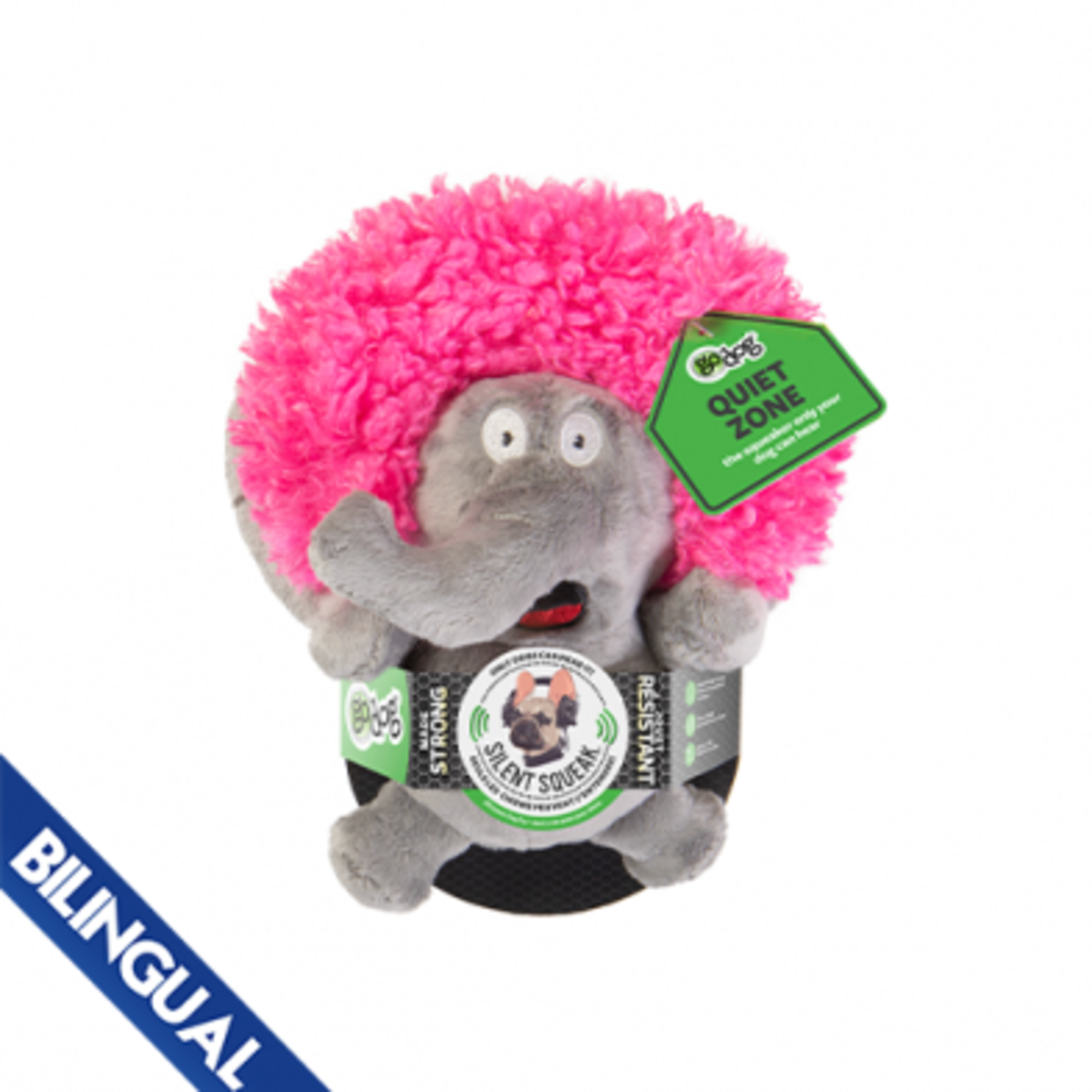 GoDog Go Dog Silent Squeak Elephant Wild Hair Large