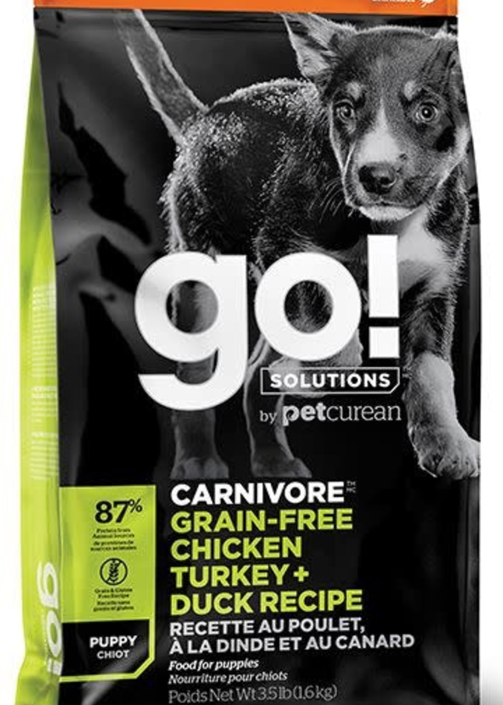 Go! Solutions GO! Dog Carnivore Grain Free Chicken Turkey Duck 3.5lb Puppy