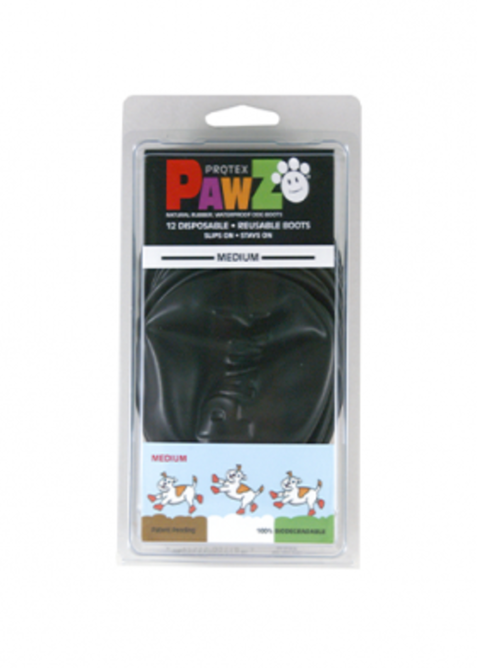 PawZ Pawz Dog Boots Medium Black