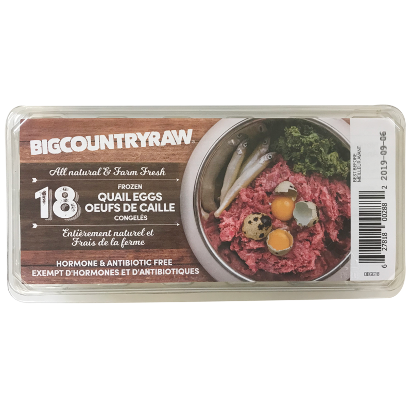 Big Country Raw Big Country Raw Quail Eggs Frozen 18 pack