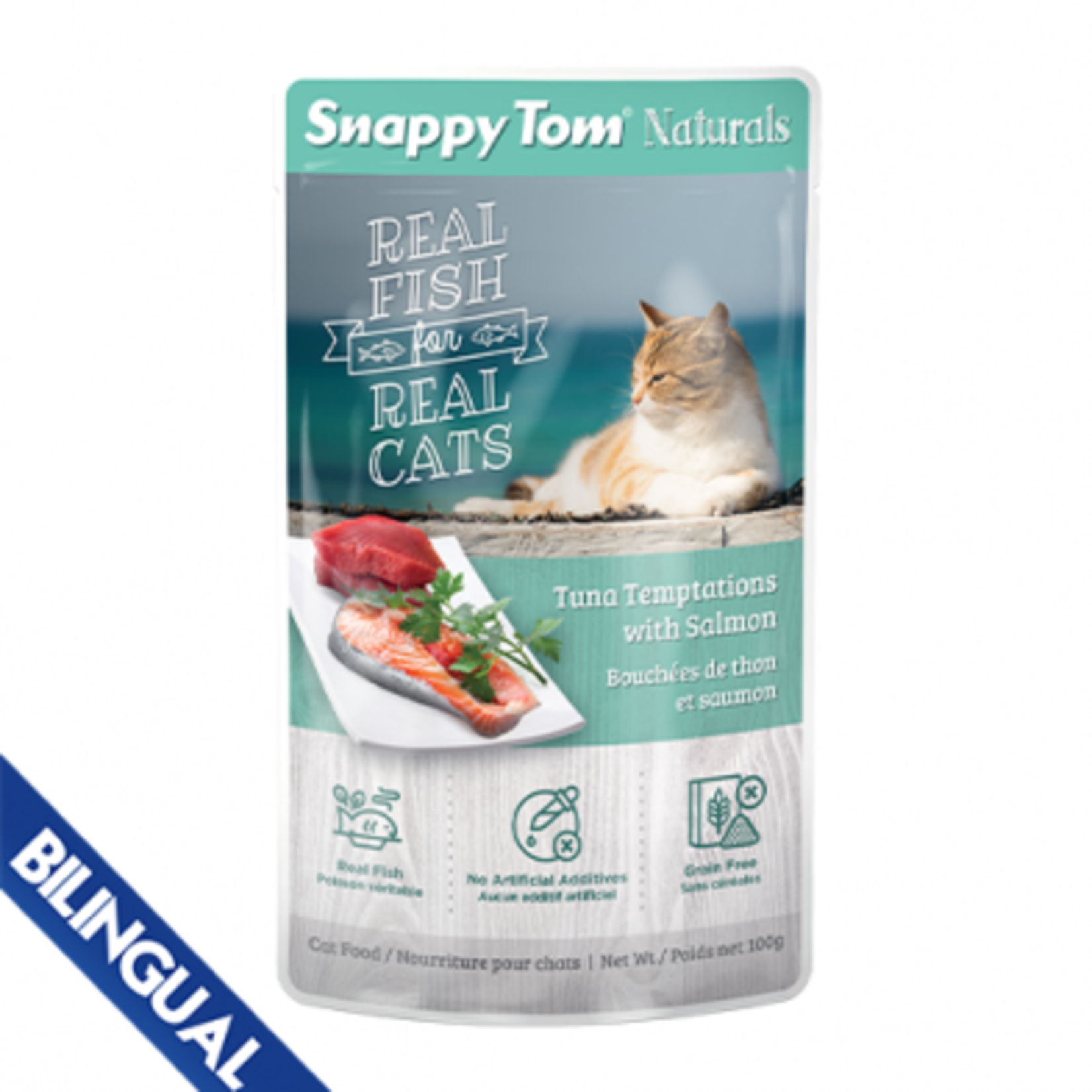 Snappy Tom Snappy Tom Naturals Tuna Temptations With Salmon 100g
