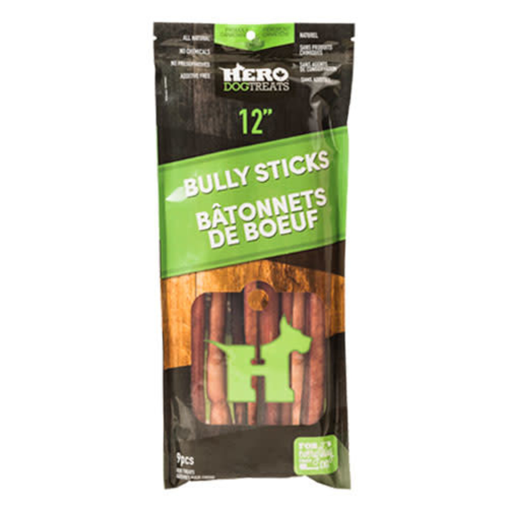 Hero Dehydrated Beef Pizzle Chew 12-Inch 9PK