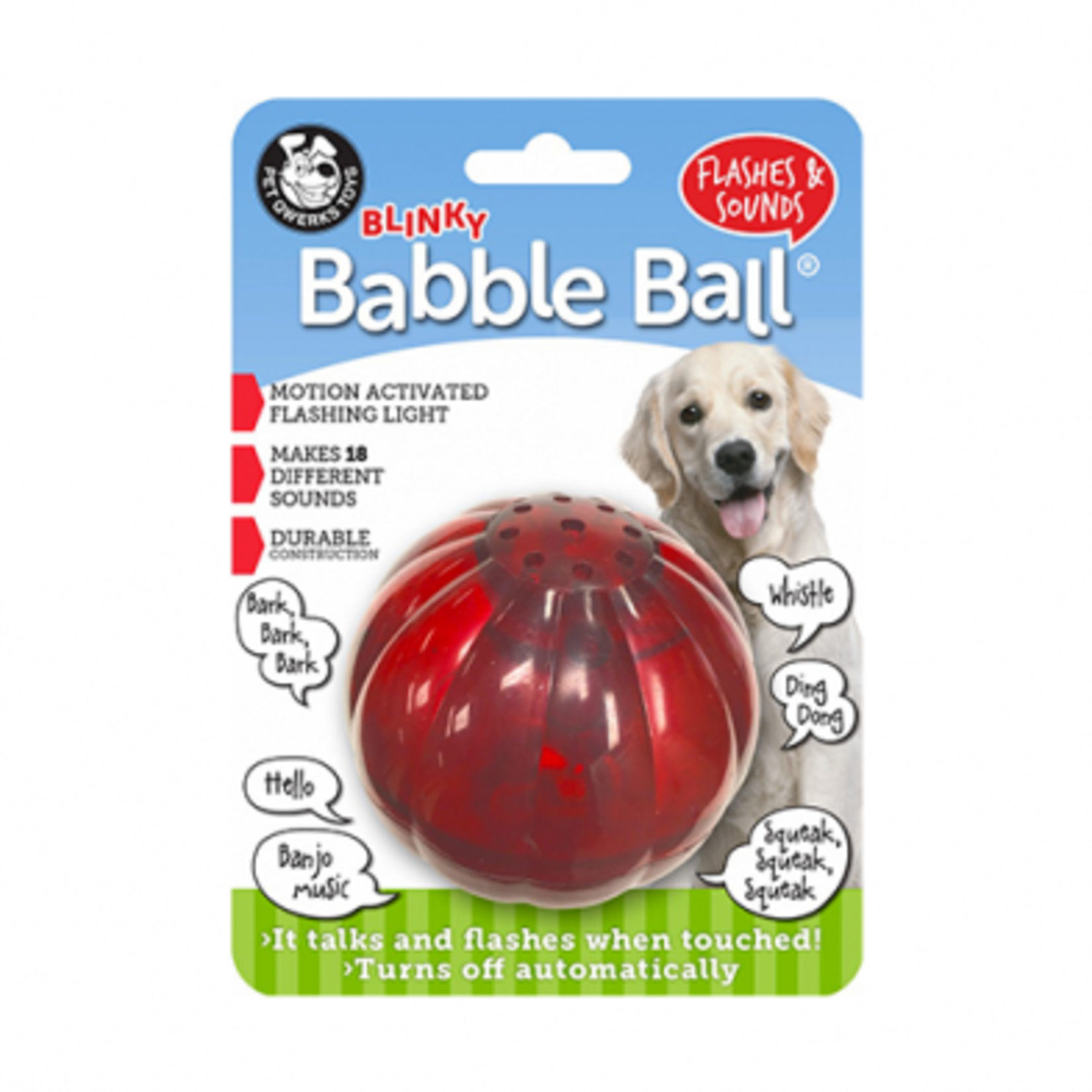 Pet Qwerks Blinky Babble Ball Large