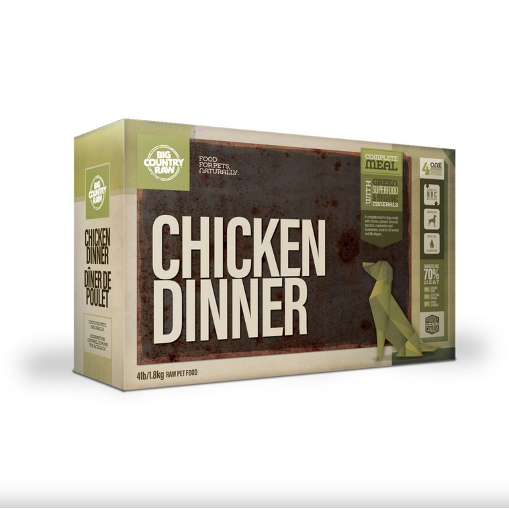 Big Country Raw Big Country Raw Chicken Dinner Carton 4lb
