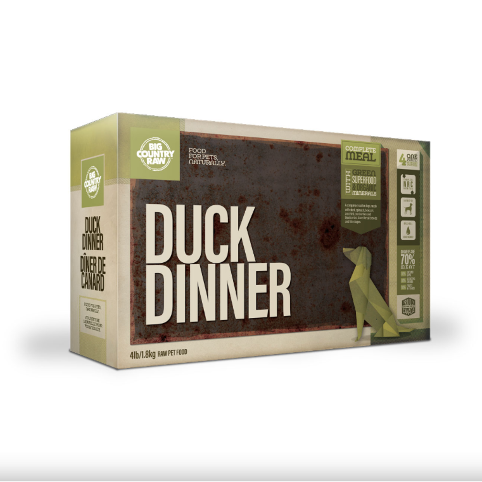 Big Country Raw Big Country Raw Duck Dinner Carton 4lbs