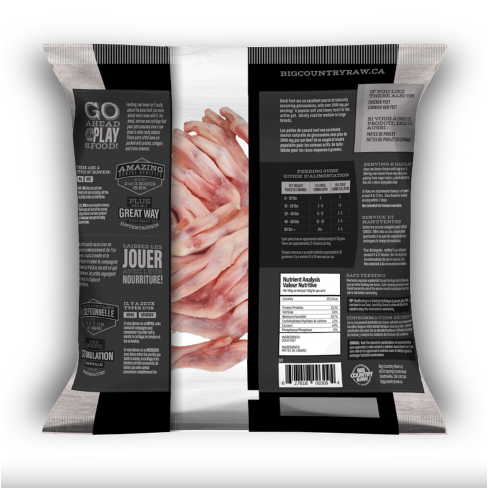 Big Country Raw Big Country Raw Duck Feet 1lb