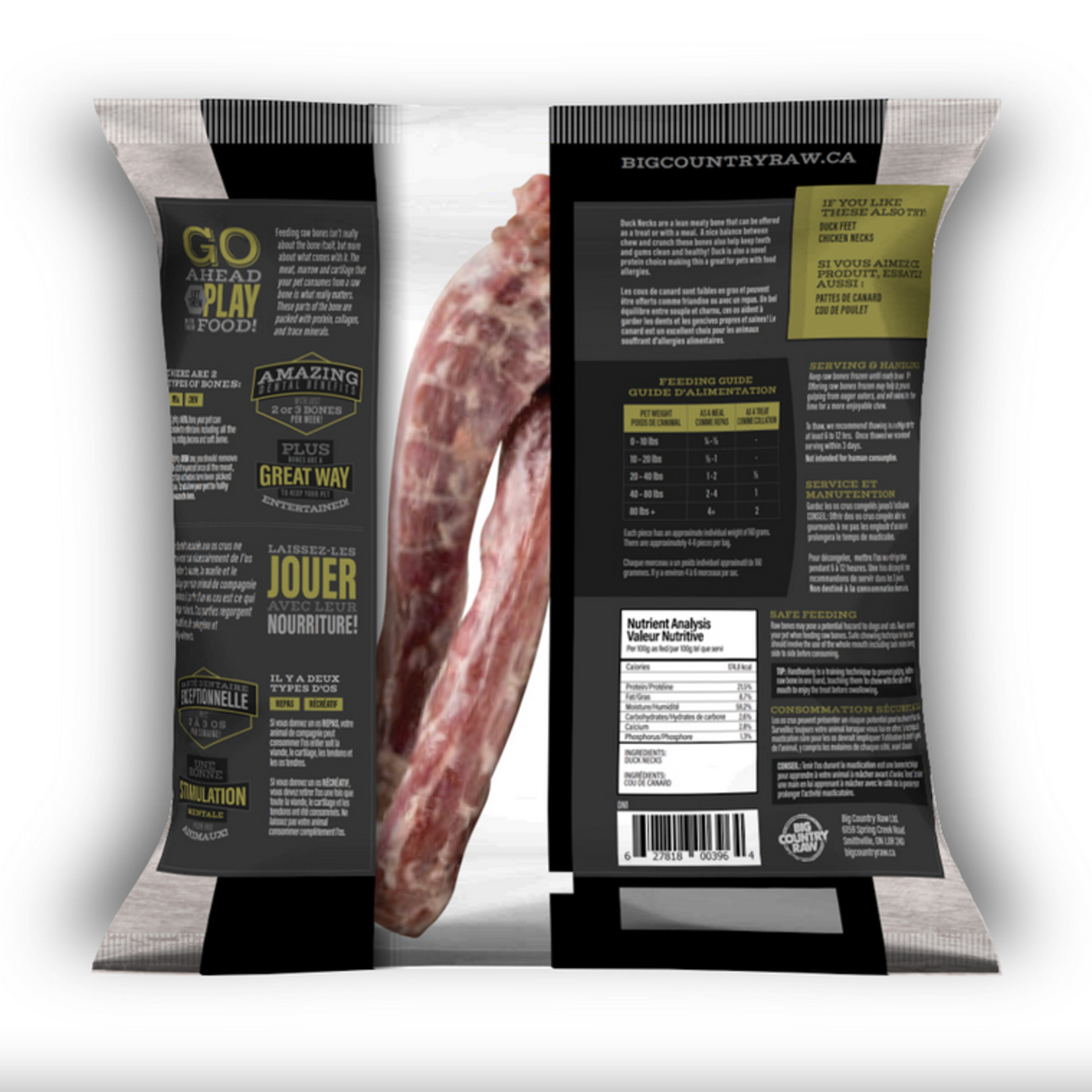 Big Country Raw Big Country Raw Duck Necks 1lb