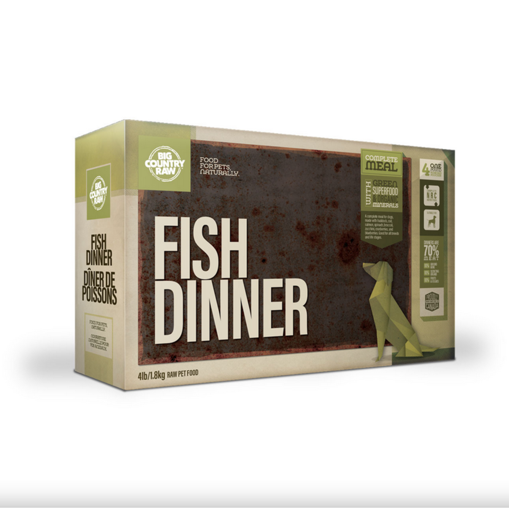 Big Country Raw Big Country Raw Fish Dinner Carton 4lbs