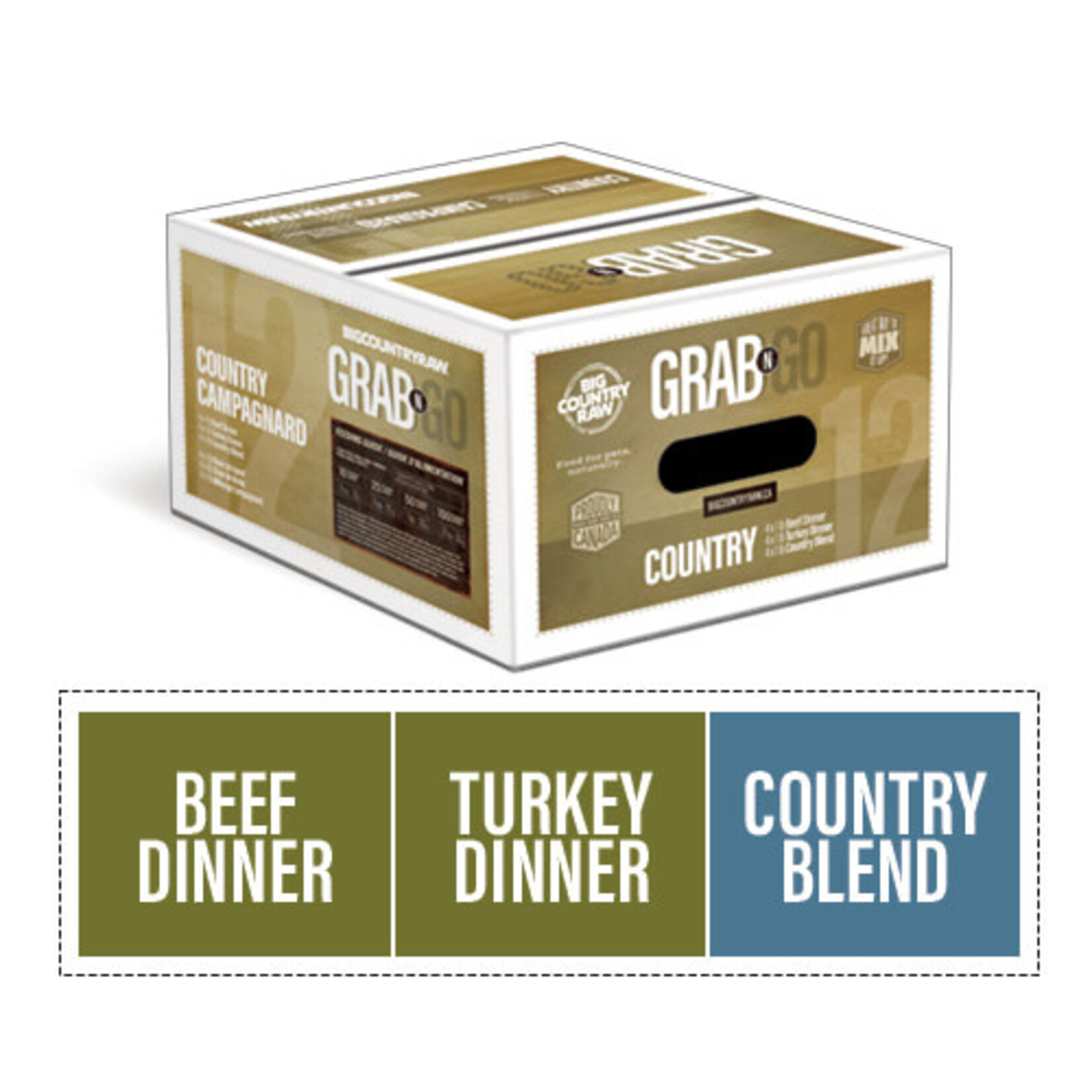 Big Country Raw Big Country Raw Grab N Go Country 12lbs