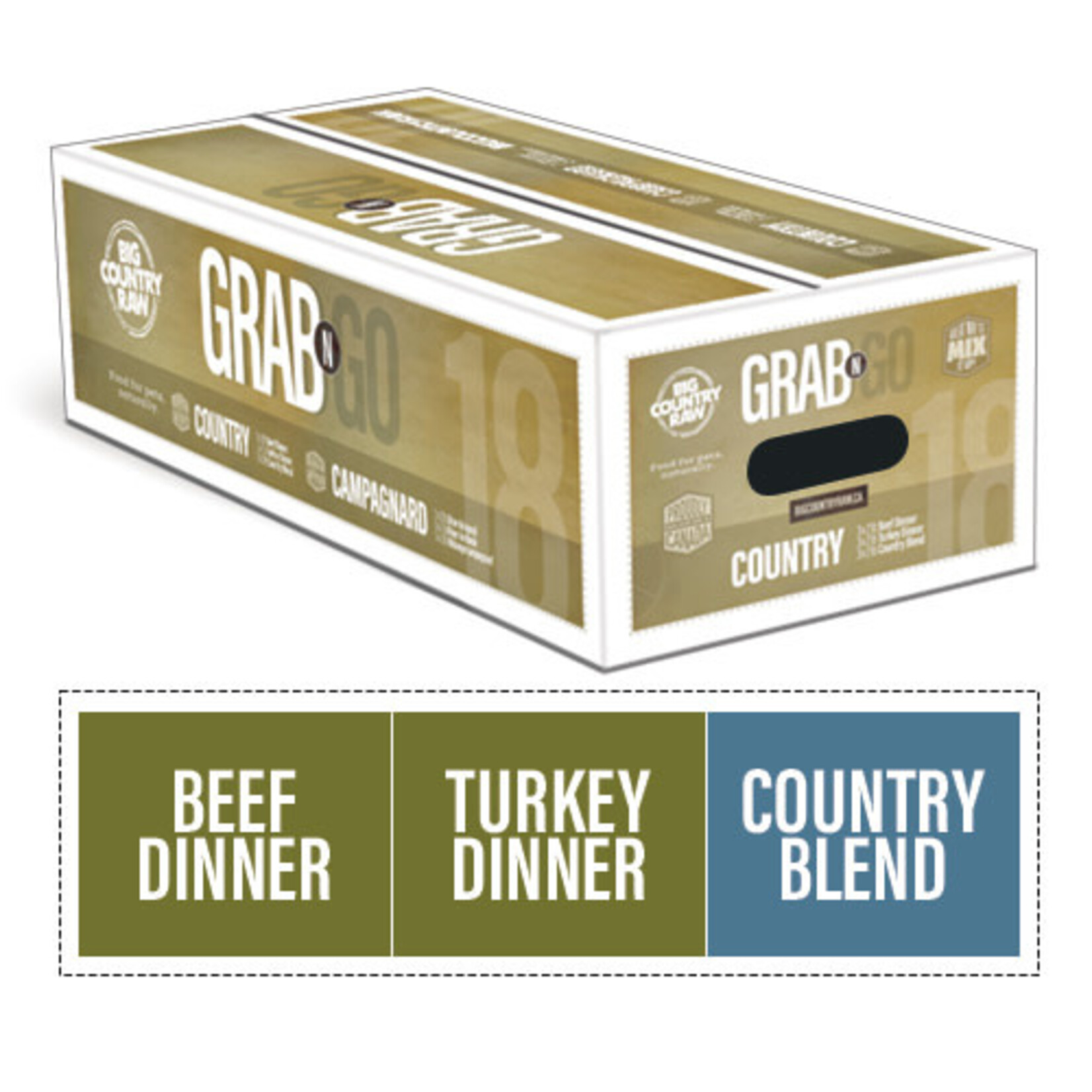 Big Country Raw Big Country Raw Grab N Go Country 18lbs