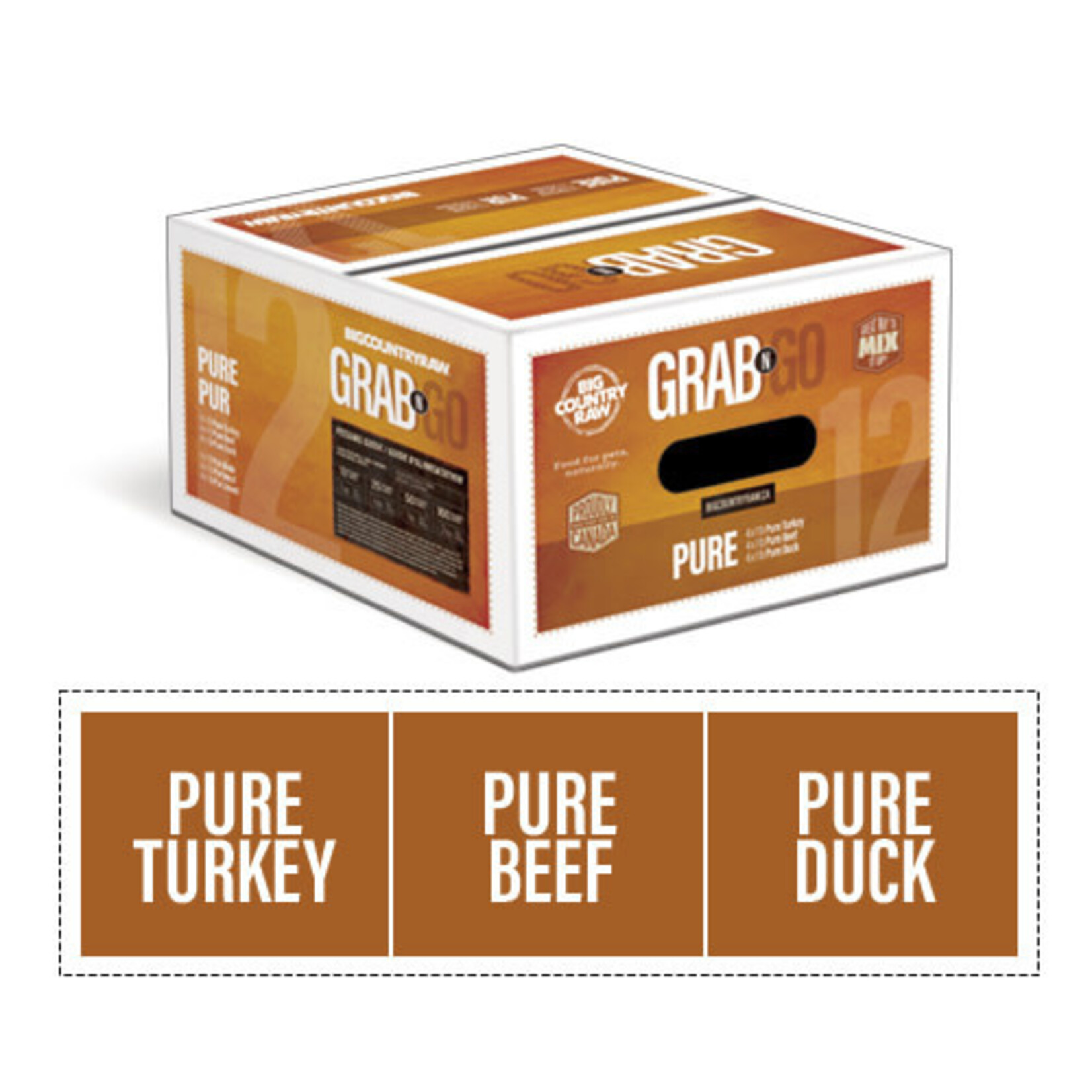 Big Country Raw Big Country Raw Grab N Go Pure 12lbs