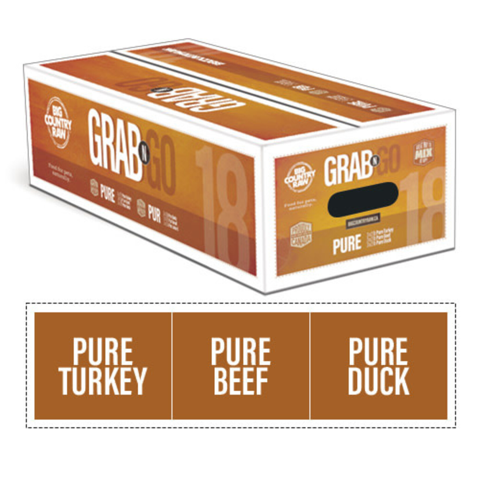 Big Country Raw Big Country Raw Grab N Go Pure 18lbs