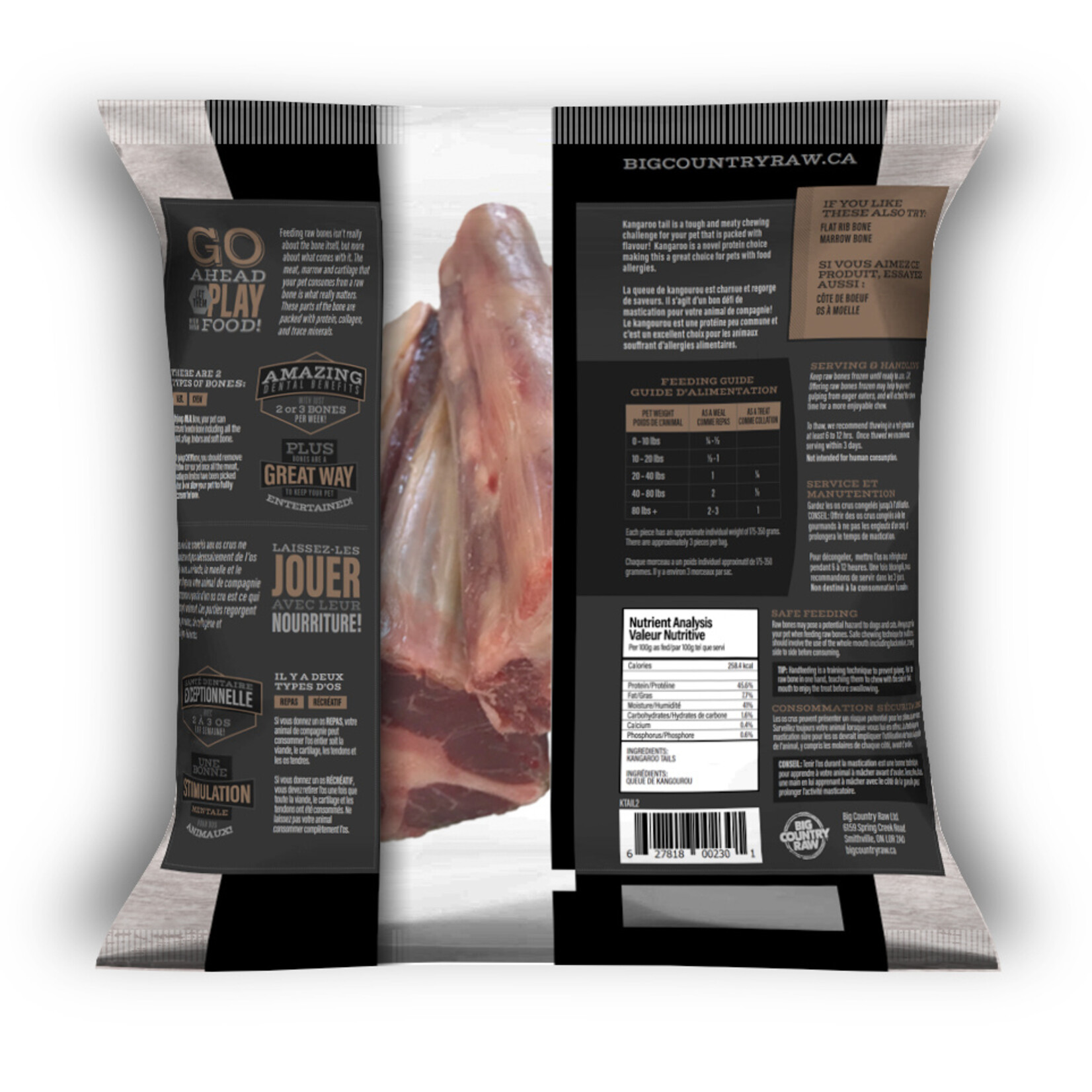 Big Country Raw Big Country Raw Kangaroo Tail 2lbs