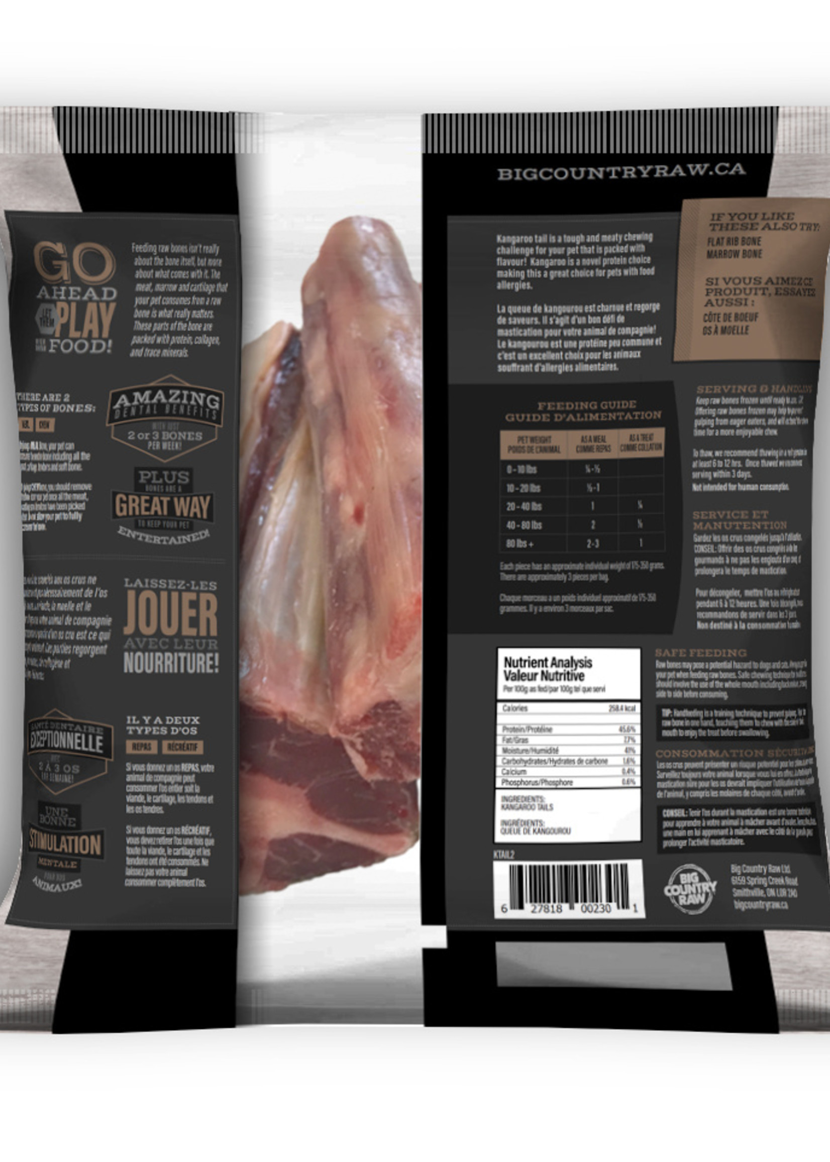 Big Country Raw Big Country Raw Kangaroo Tail 2lbs