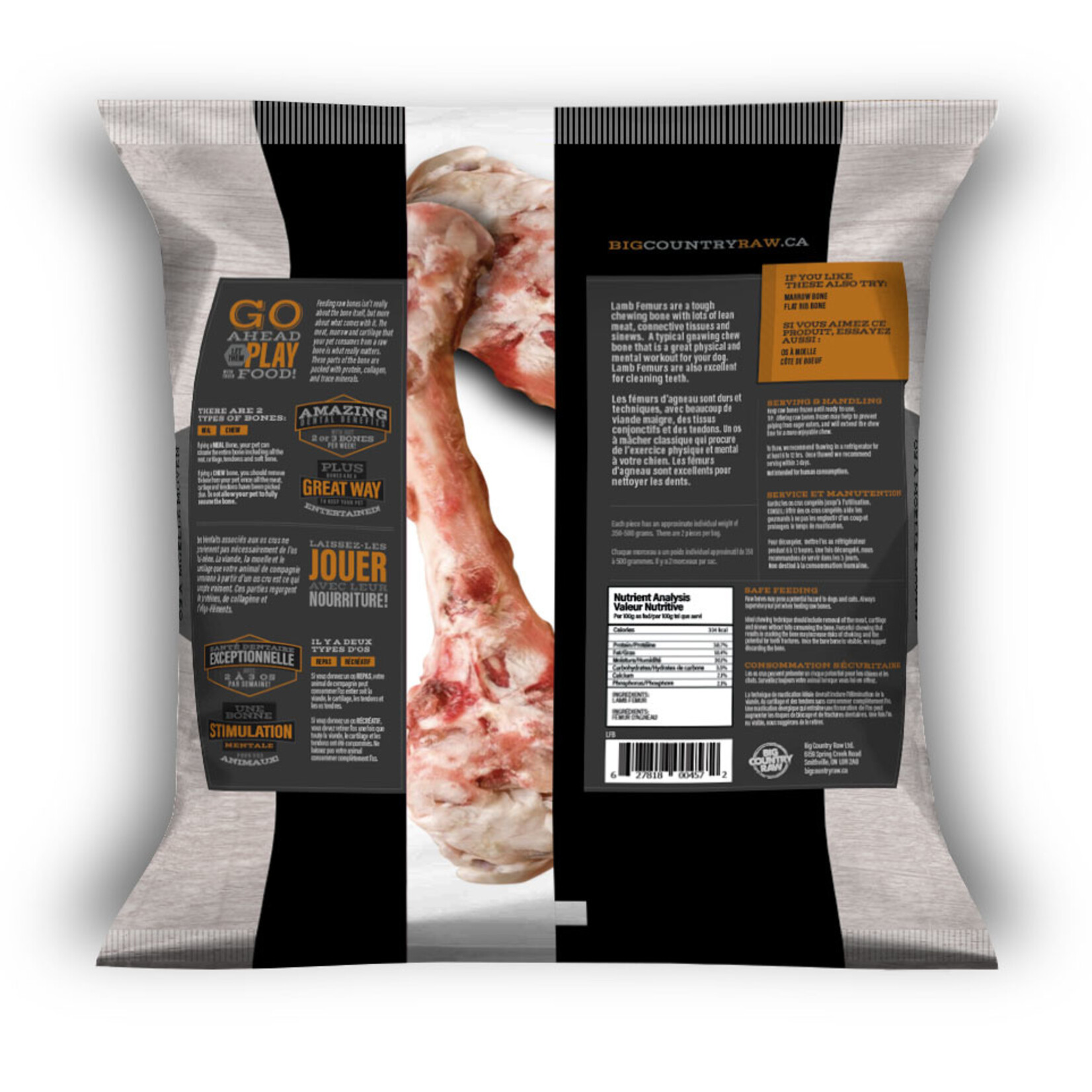 Big Country Raw Big Country Raw Lamb Femur 2 pieces