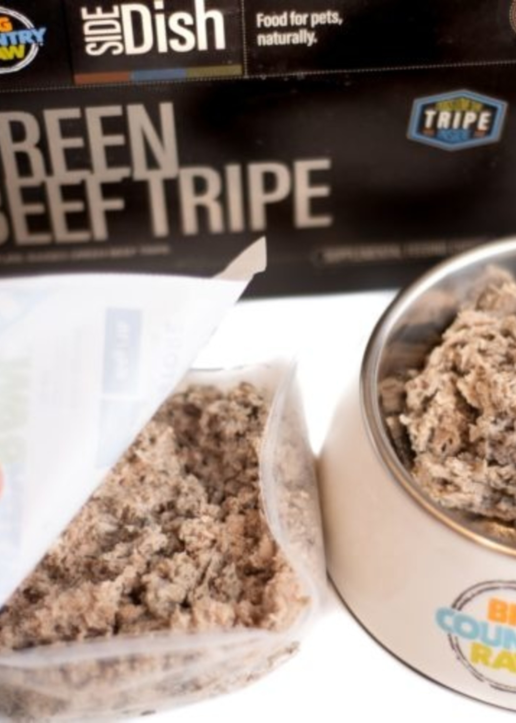 Big Country Raw Green Beef Tripe Side Dish Carton 4lbs - Heritage Pet