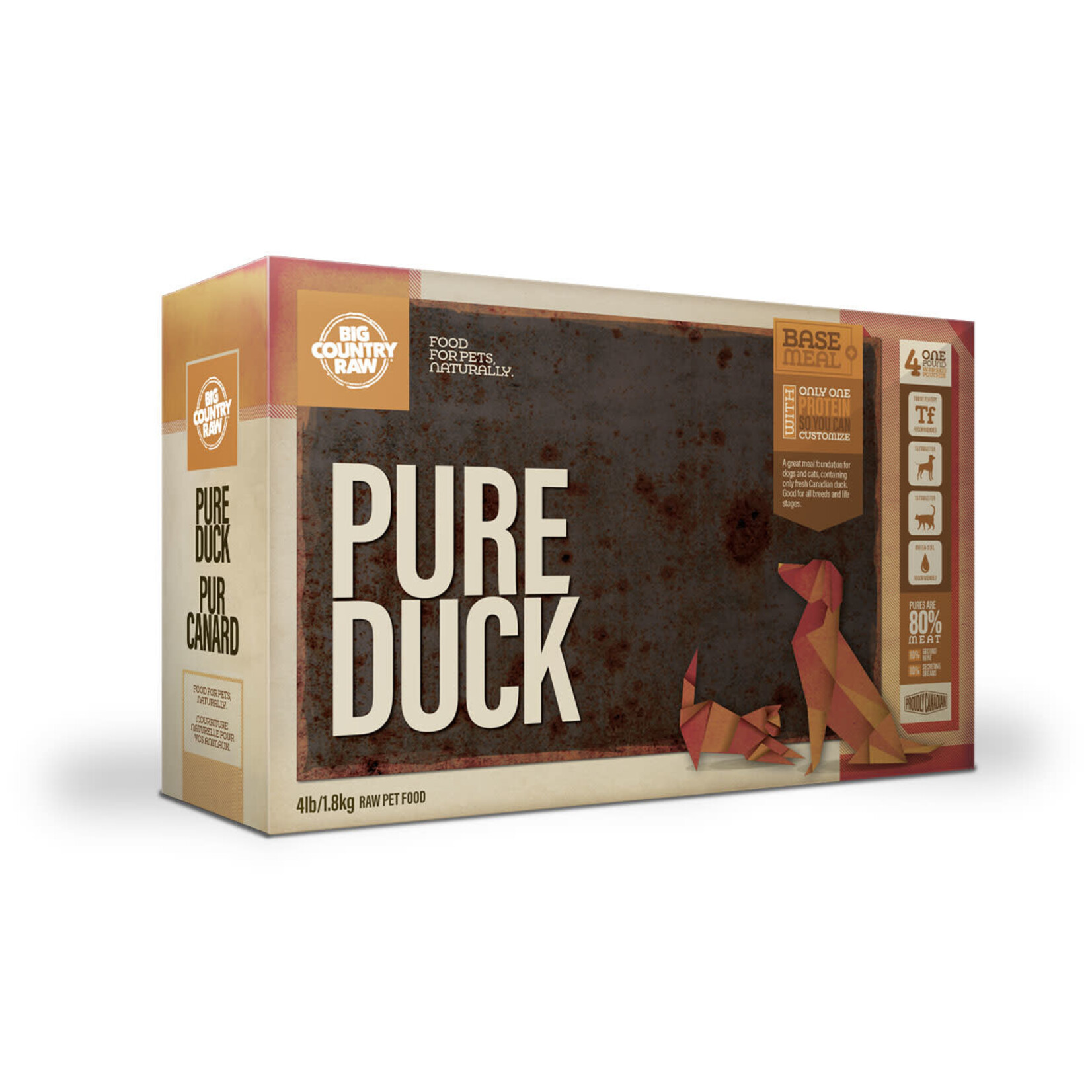 Big Country Raw Big Country Raw Pure Duck Carton 4lbs