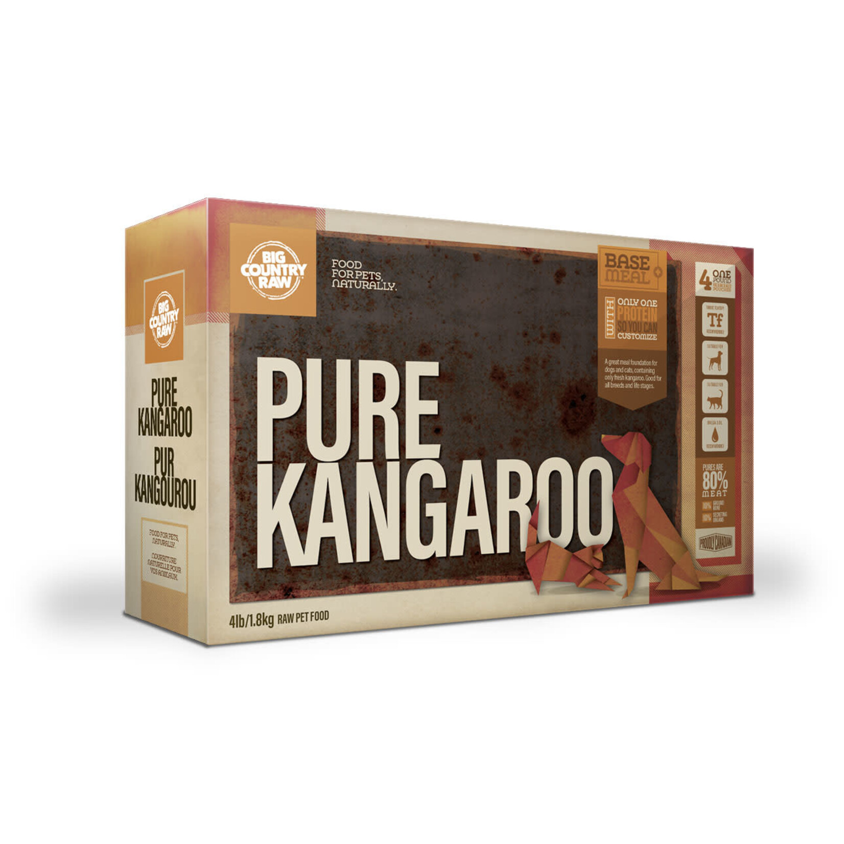 Big Country Raw Big Country Raw Pure Kangaroo Carton 4lbs