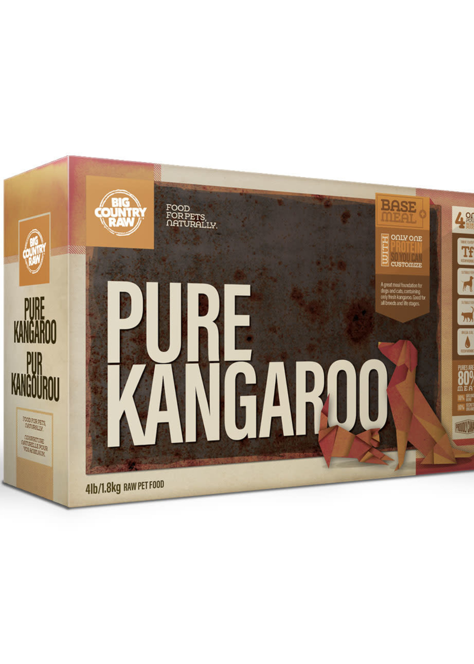 Big Country Raw Big Country Raw Pure Kangaroo Carton 4lbs