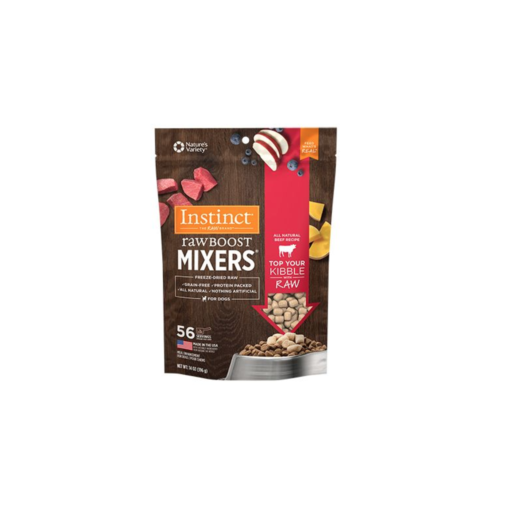 Nature's Variety Instinct Raw Freeze Dried Mixers For Dogs Beef 14oz