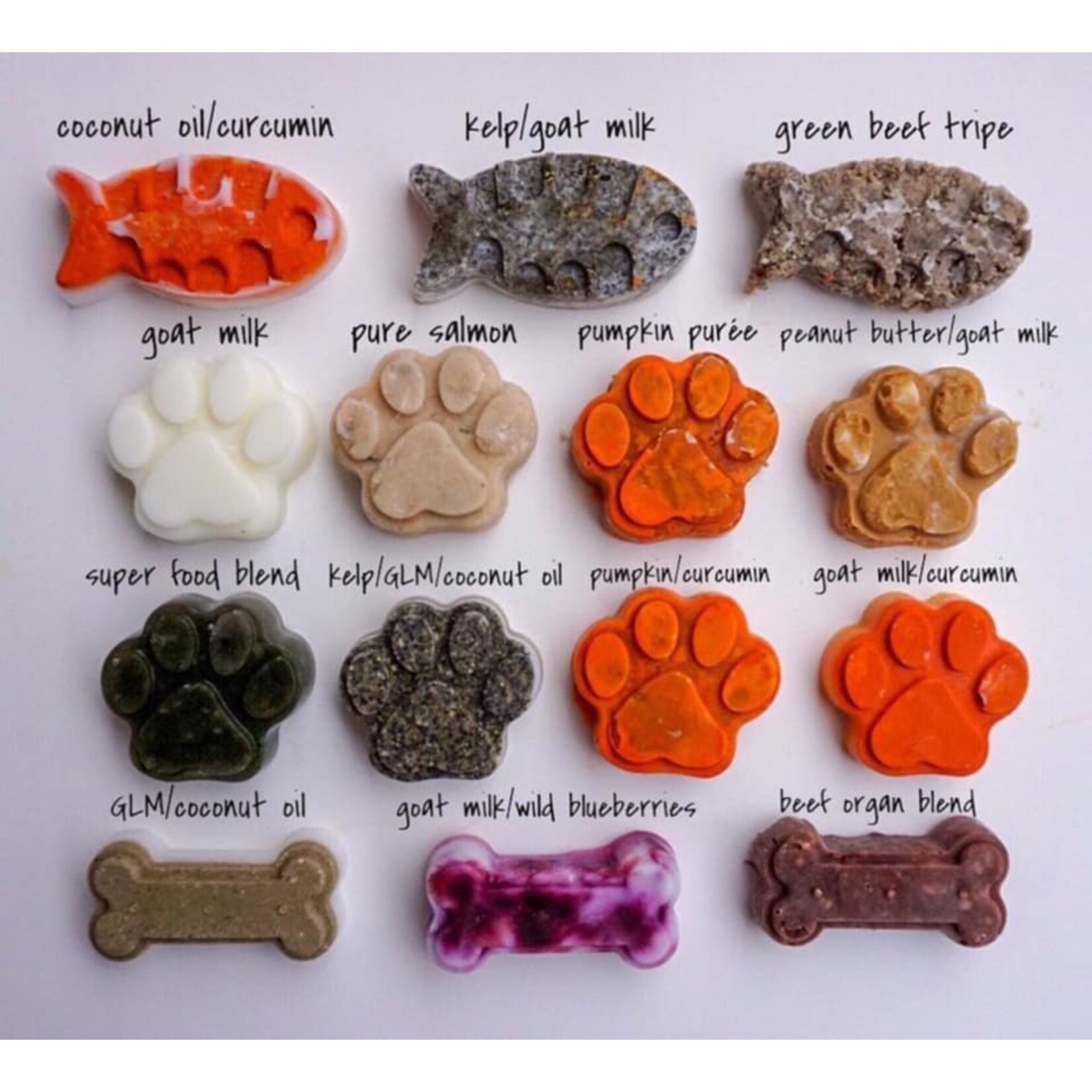 Big Country Raw Frozen Treat Mold – Fish, Paw & Bone Shape – Large