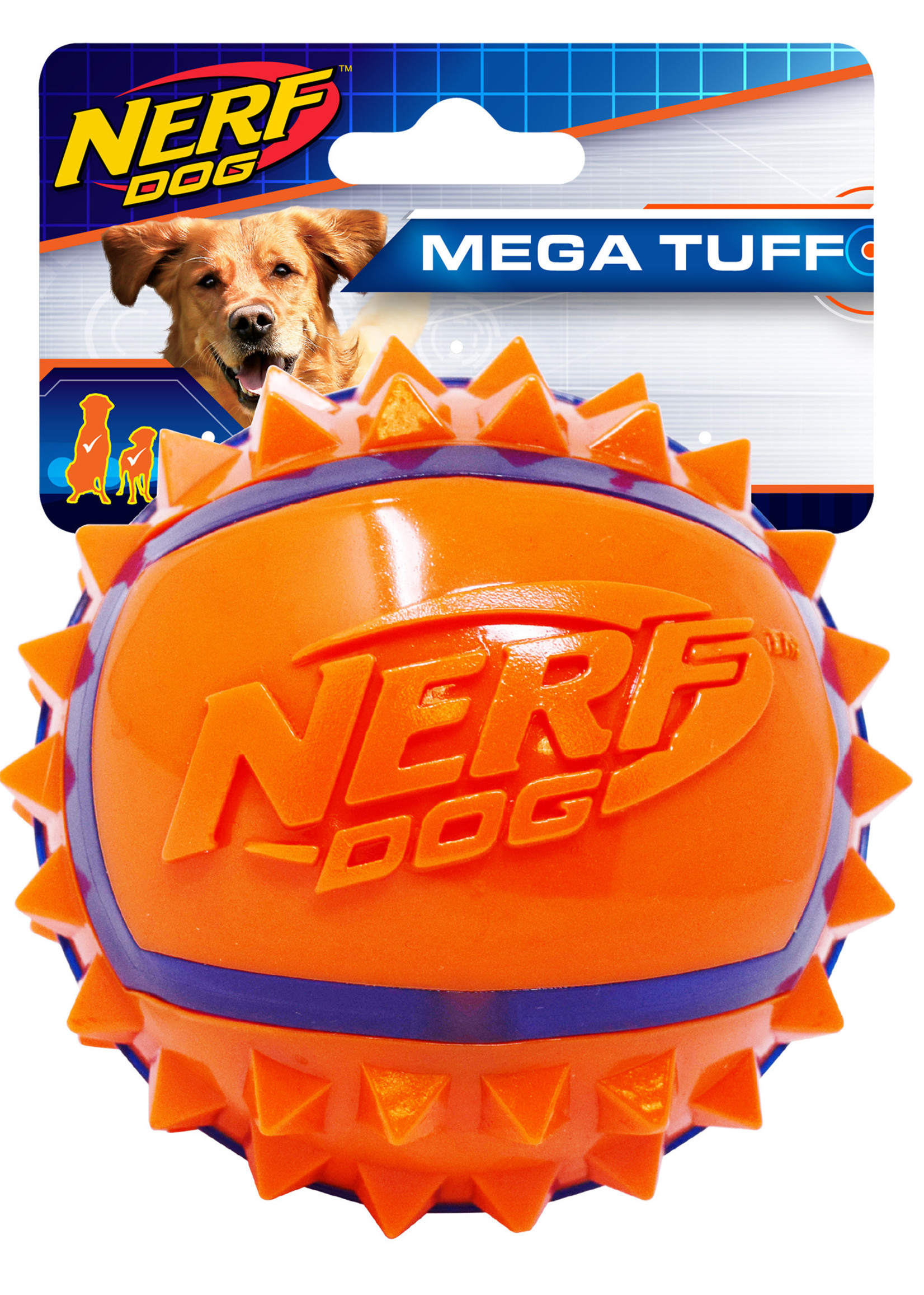 Nerf Nerf Dog 2-Tone Spike Ball Large