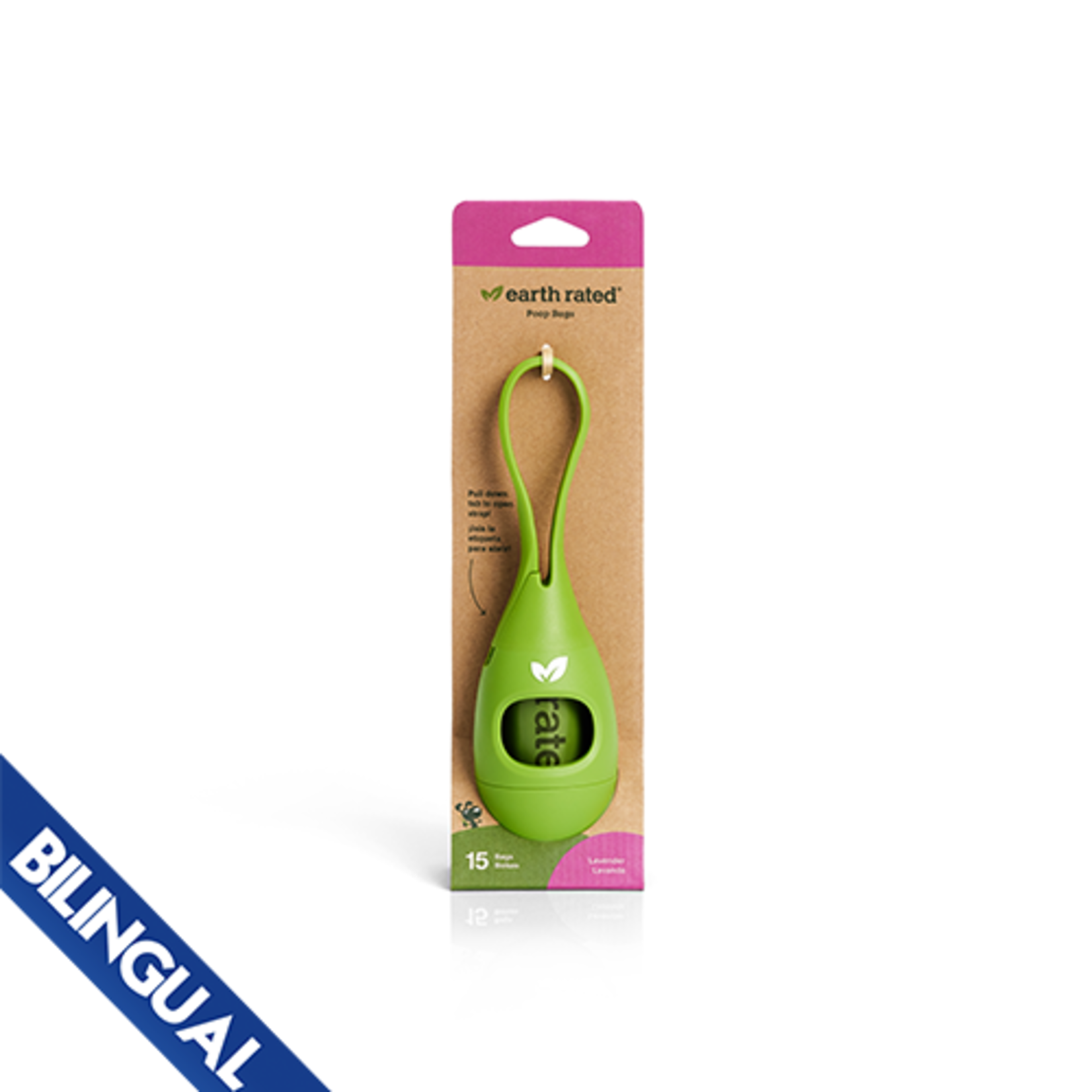 Earth Rated Earth Rated Poop Bag Leash Dispenser Lavendar 15 bags
