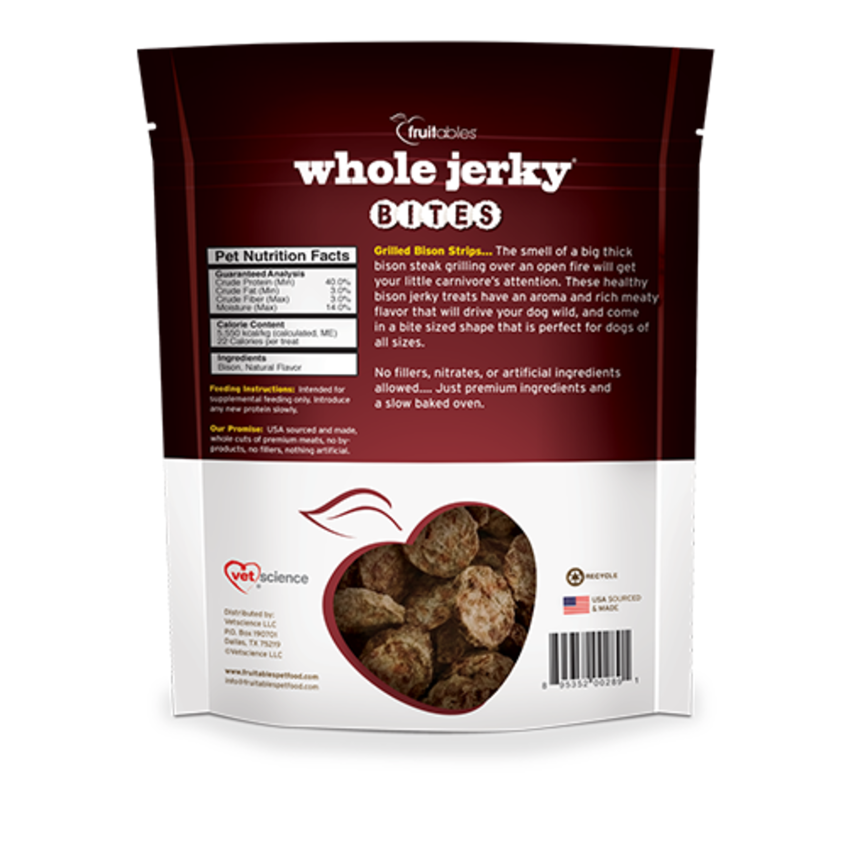 Fruitables Fruitables® Grilled Bison & Apple Whole Jerky® Bites Dog Treat 5 oz