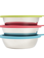 Messy Mutts Messy Mutts 6 Piece Bowl and Lid Set Medium (3 of each)