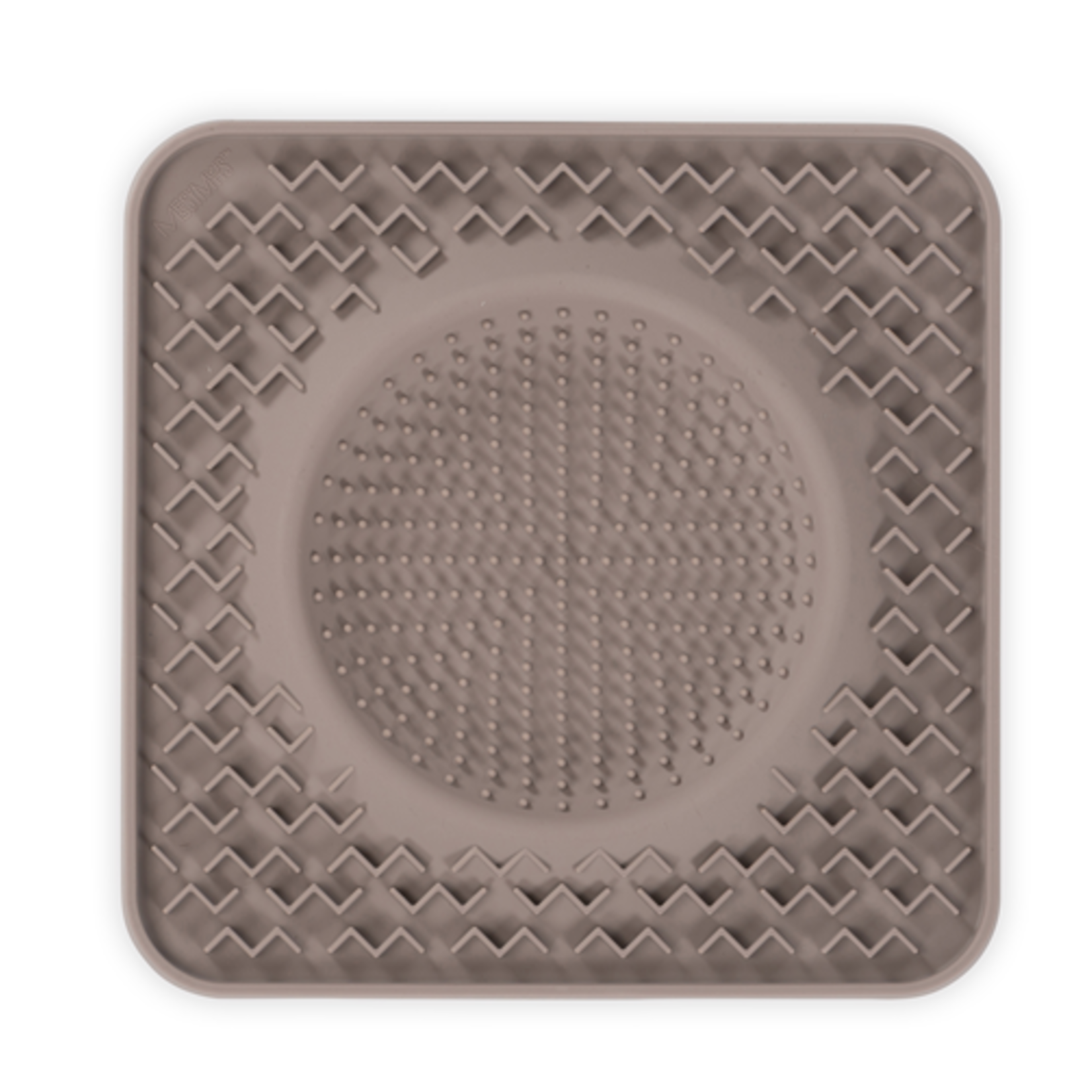 Messy Mutts Messy Mutts Silicone Therapeutic Licking Bowl Mat Grey 10x10"