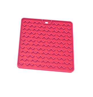 Messy Cats Silicone Cat Litter Mat, Red