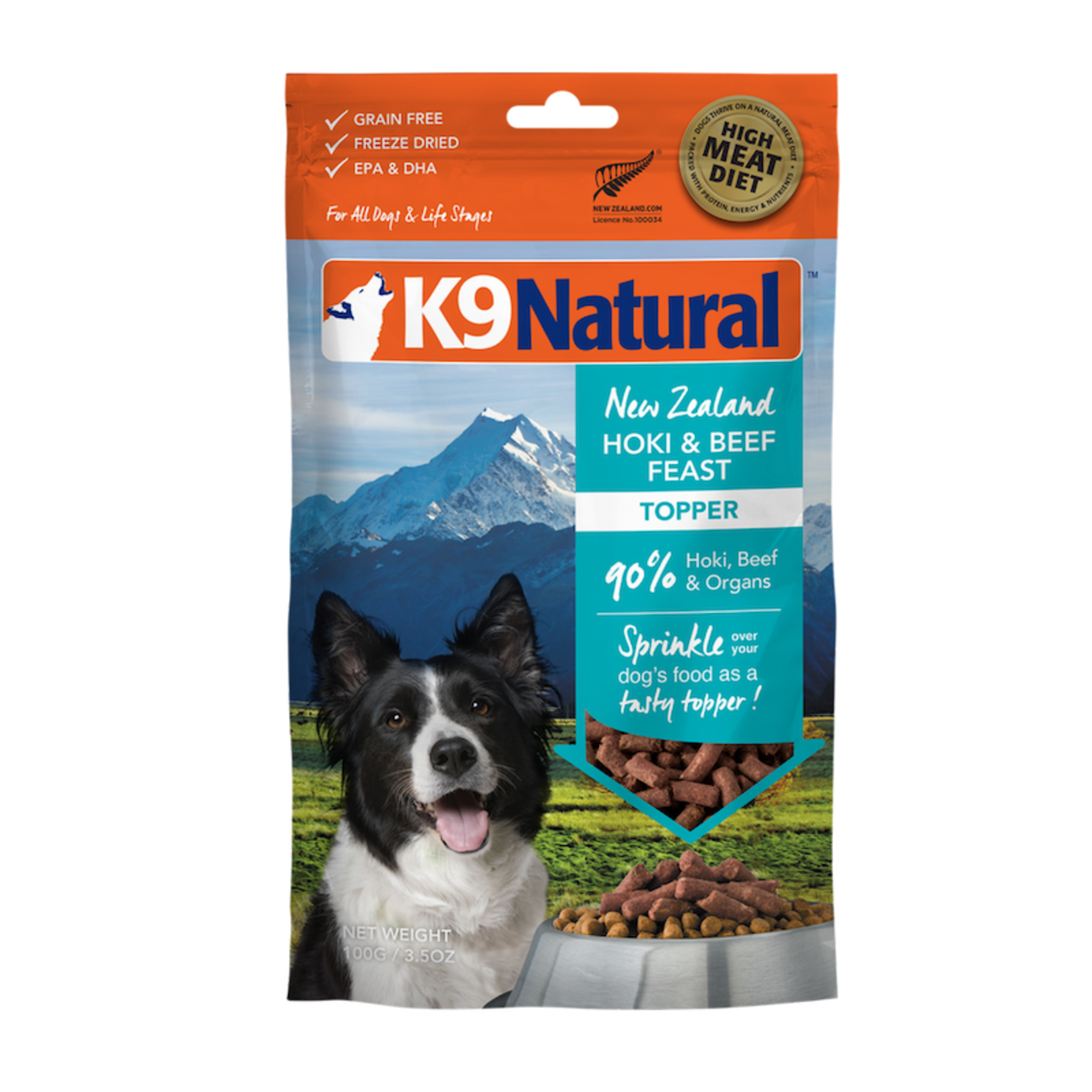 K9 Dog Topper Hoki & Beef Feast 100 g
