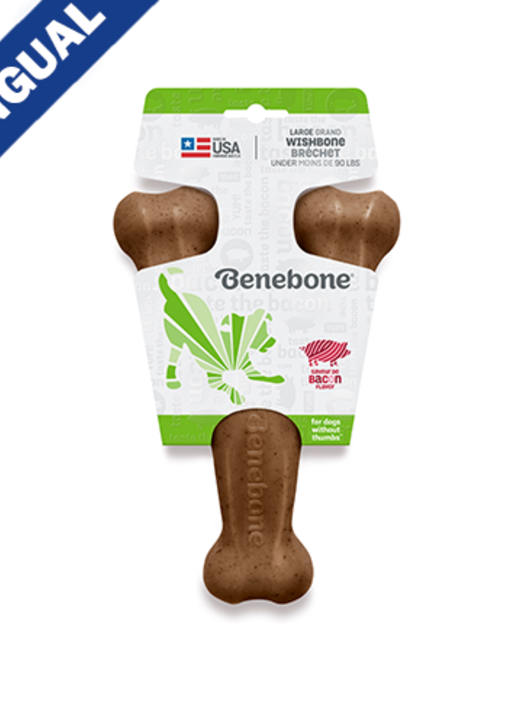 Benebone Benebone Nylon Dog Chew Wishbone Jumbo Bacon