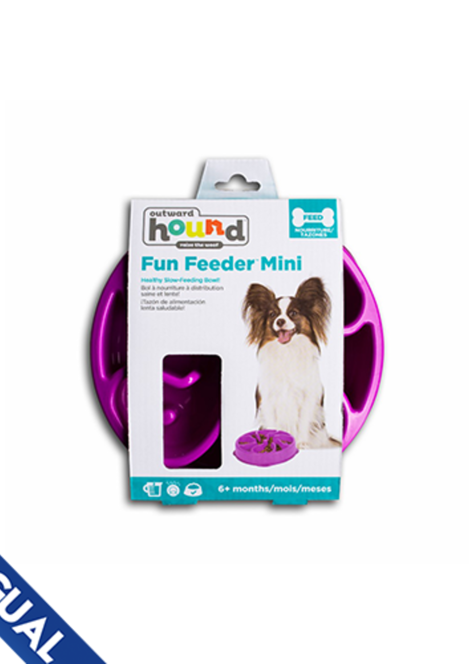 Outward Hound Outward Hound Fun Feeder Slo Bowl Med/Mini Purple