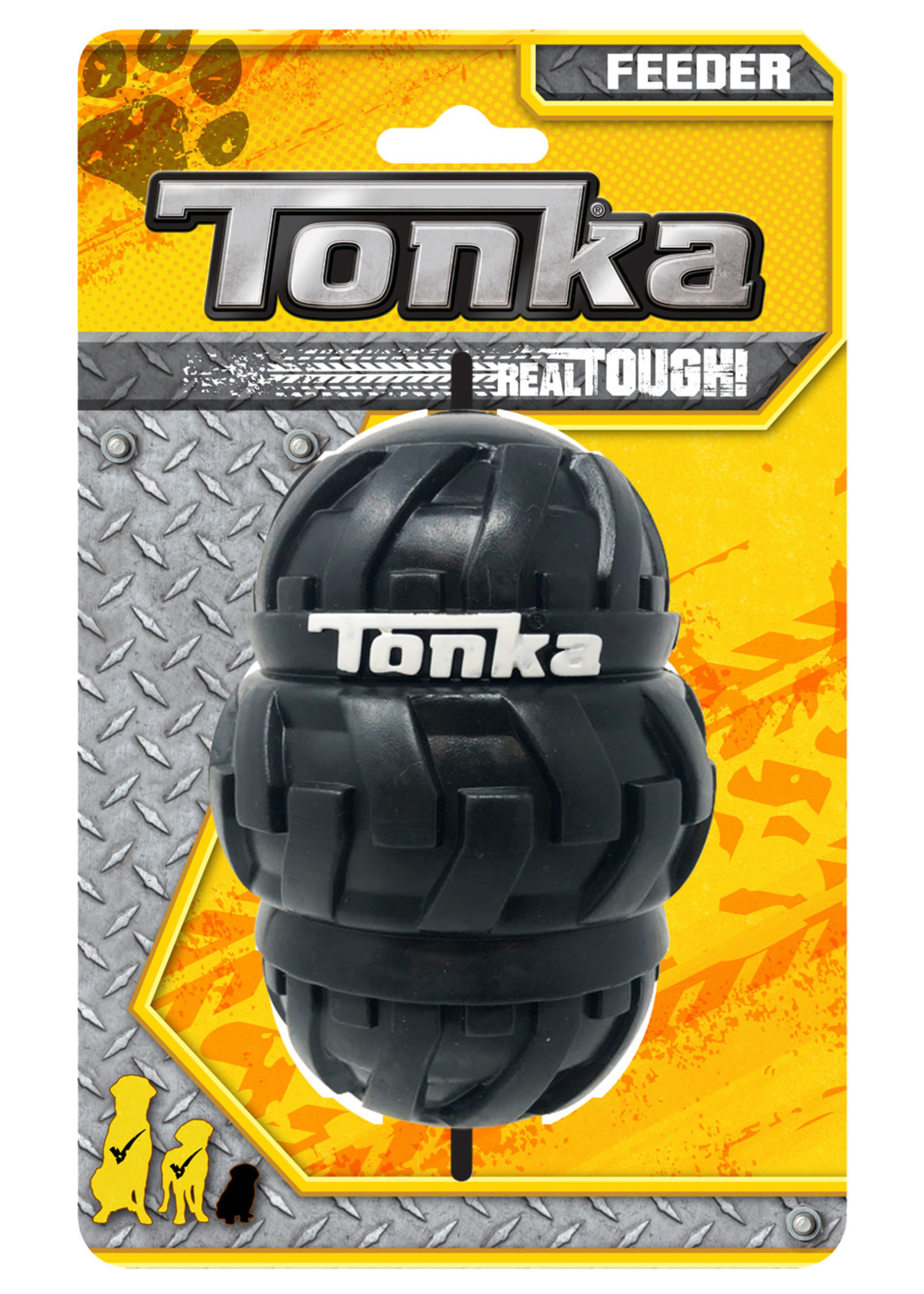 Tonka Tonka Tread Feeder Toy X-Large Black 5"