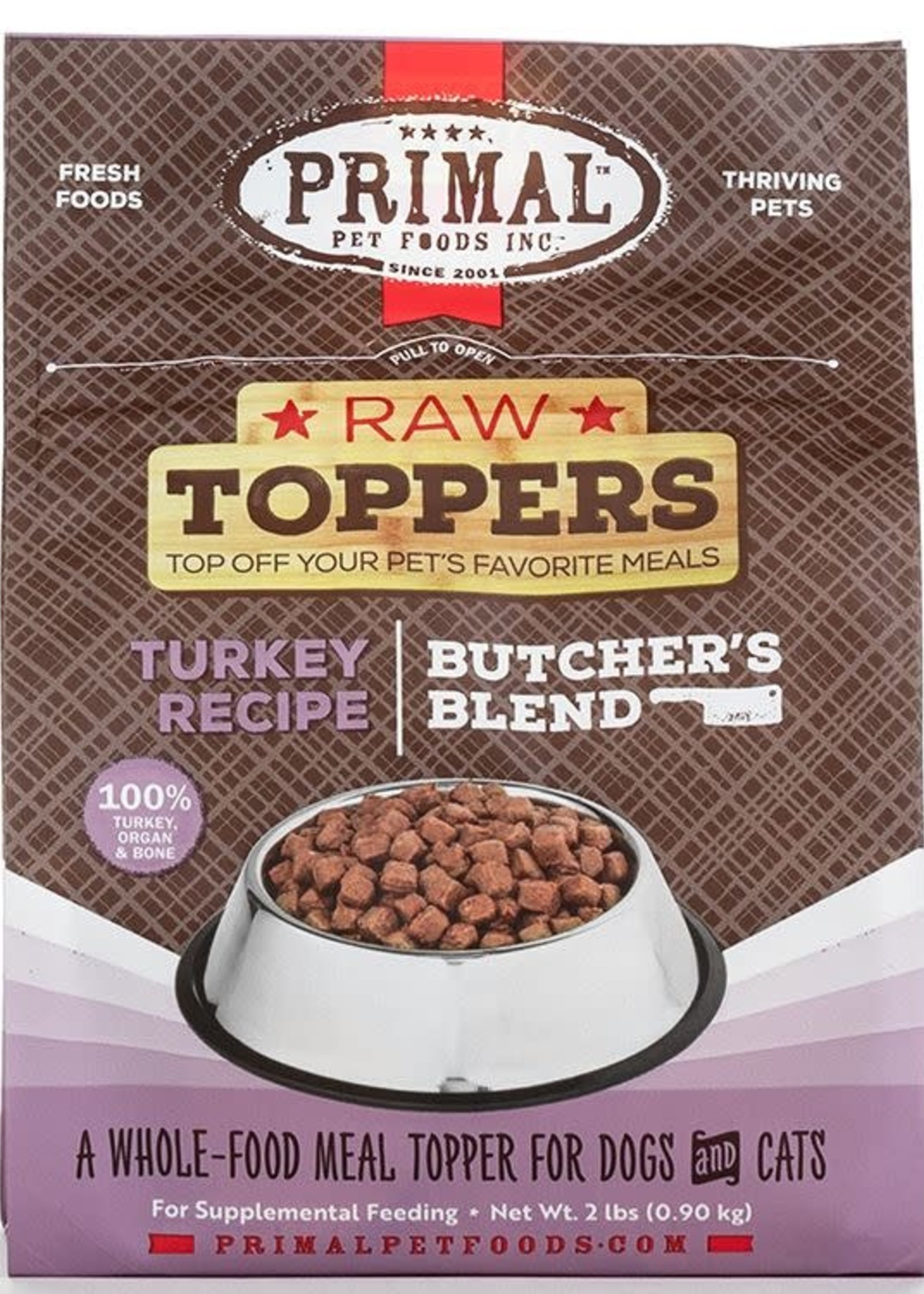 Primal Pet Foods Inc Primal Raw Toppers Turkey 2lbs