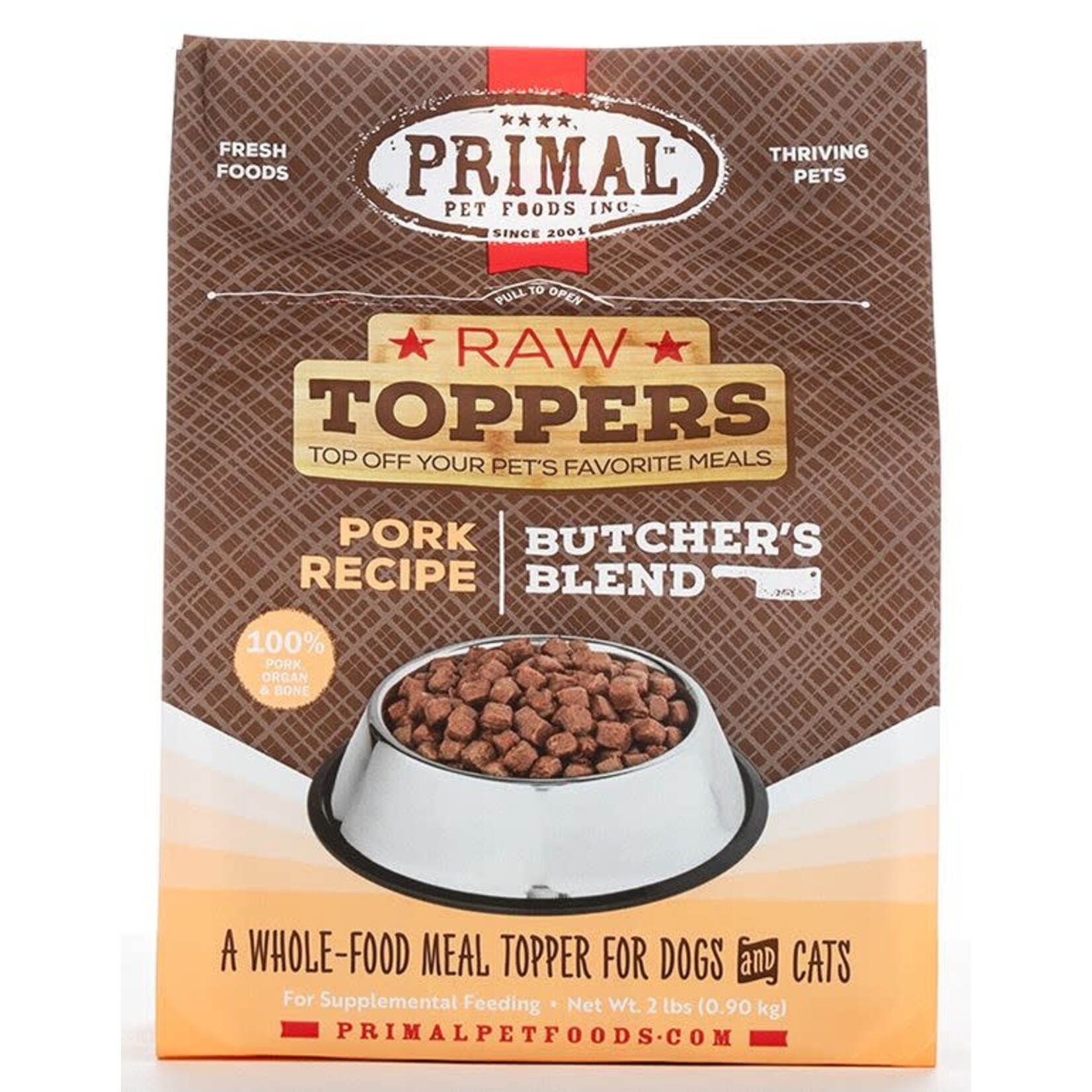 Primal Pet Foods Inc Primal Raw Toppers Pork 2lbs